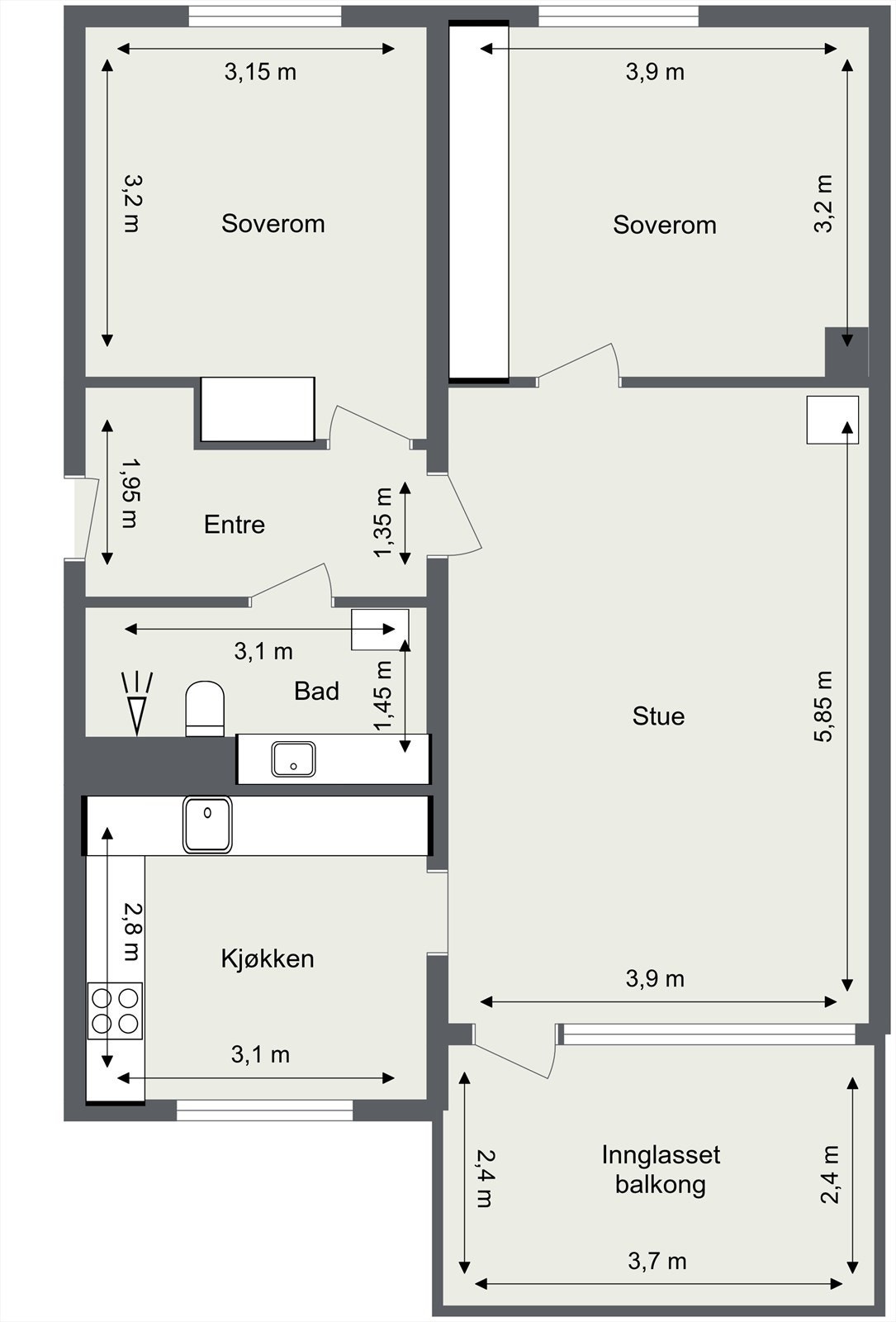 Plantegning Galleribilde
