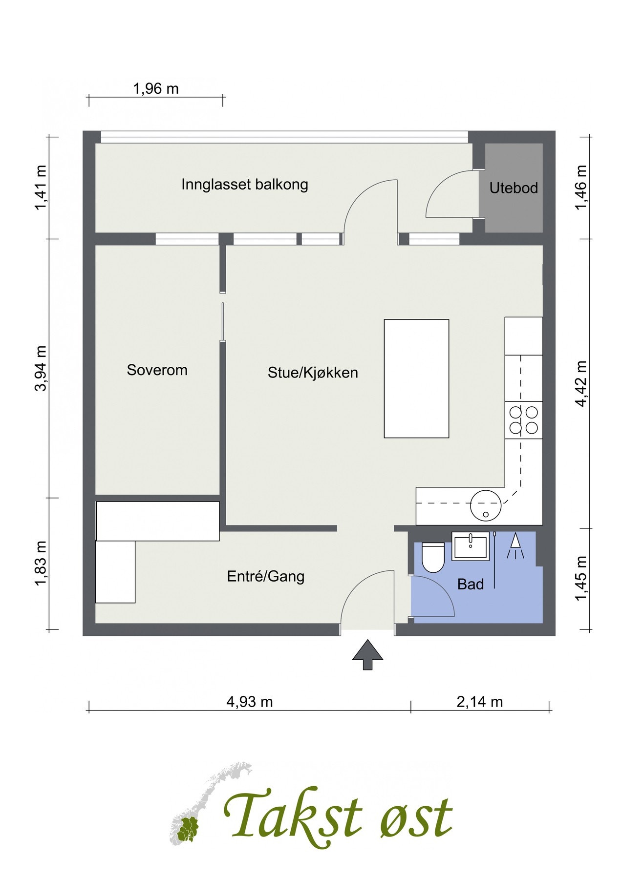 Leilighetens plantegning Galleribilde
