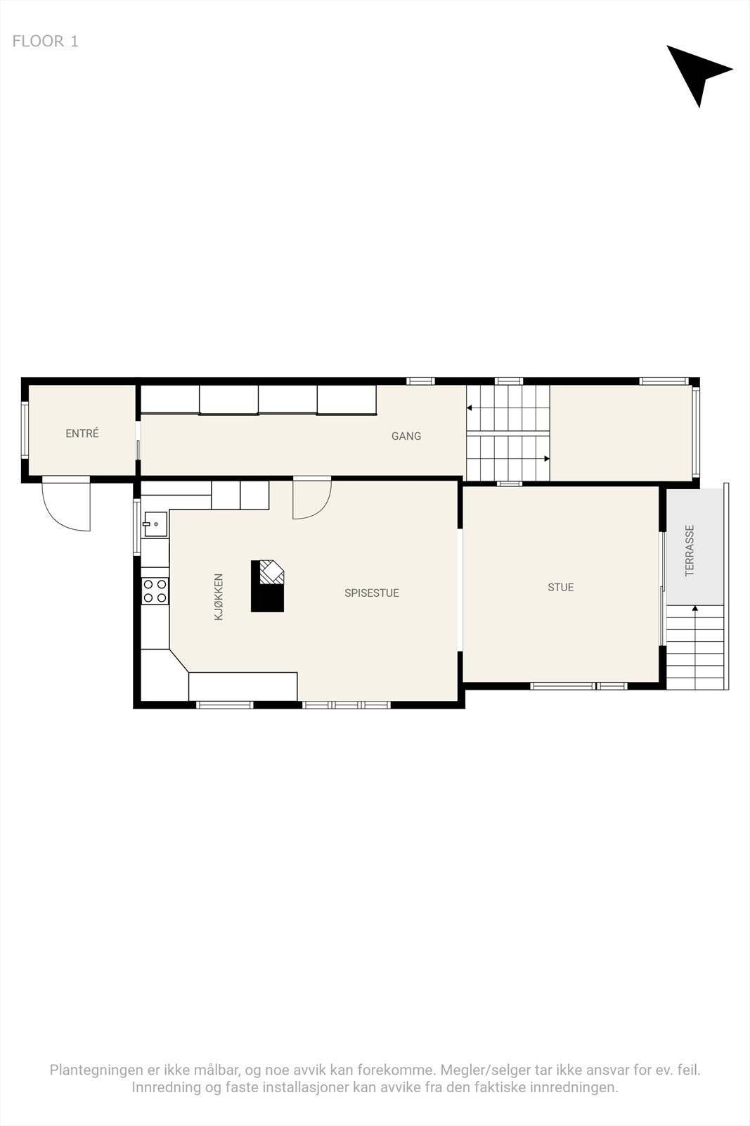 Plantegning først plan. Galleribilde