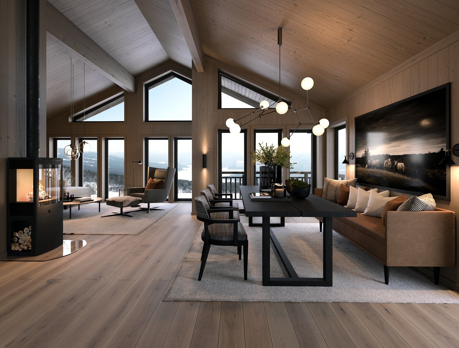 Illustrasjon - spisestue Galleribilde