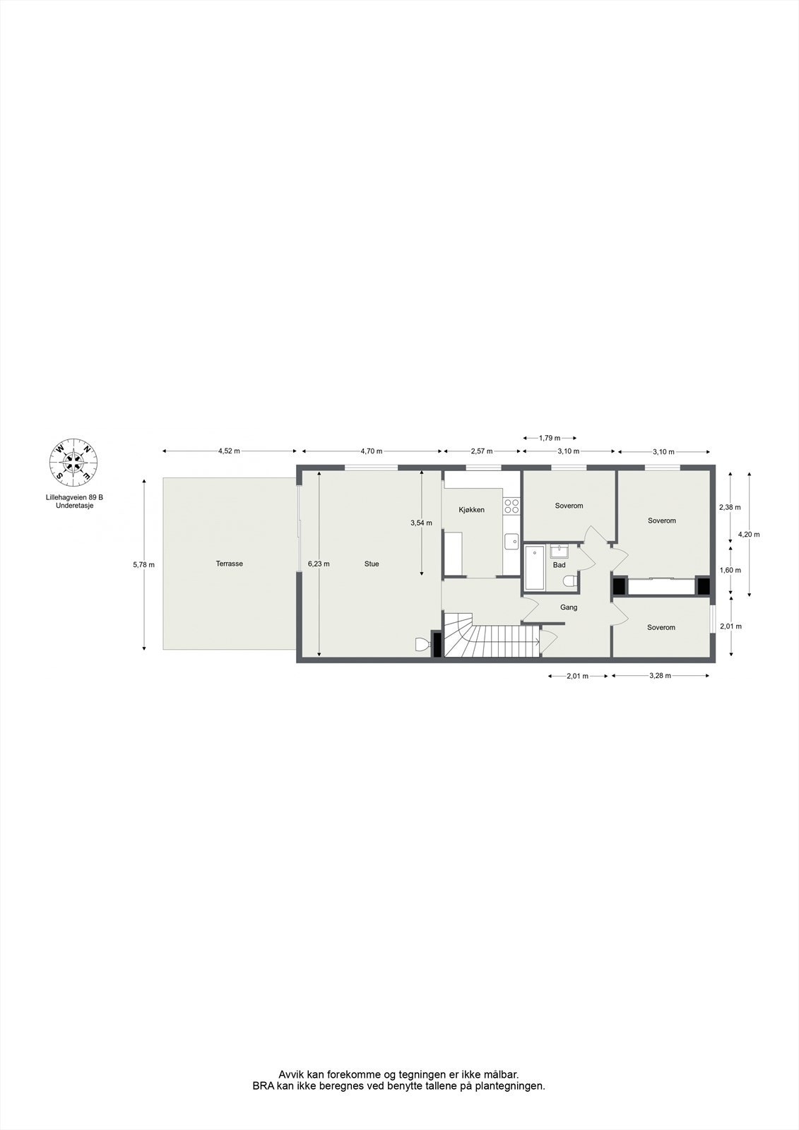 Lillehagveien 89B - u. etg. Vaskerom/garderobe er plassert rett ved inngangsdør til boligen. Galleribilde