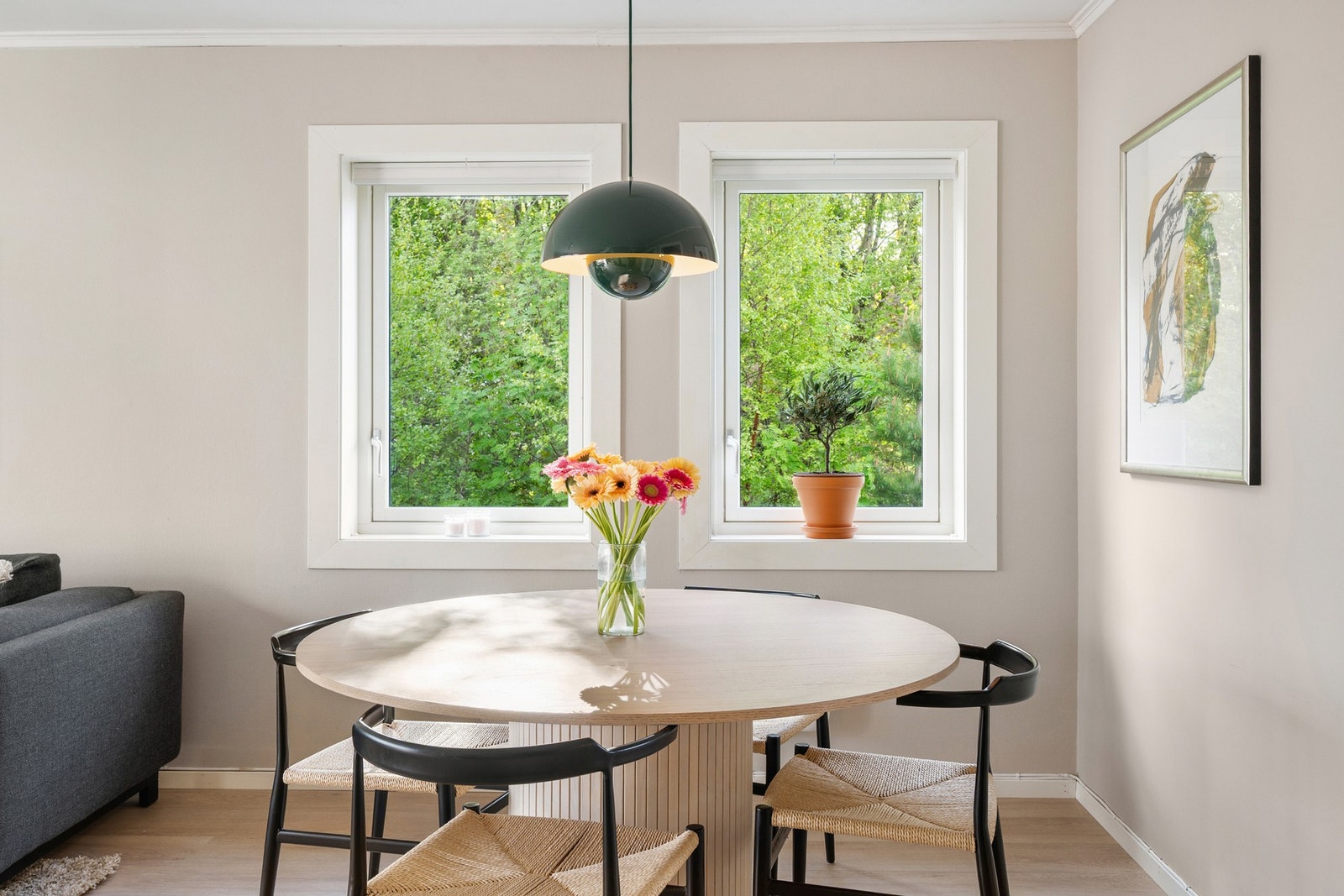 Her bor man fint til i hagebyen med flotte grøntområder rundt. Galleribilde