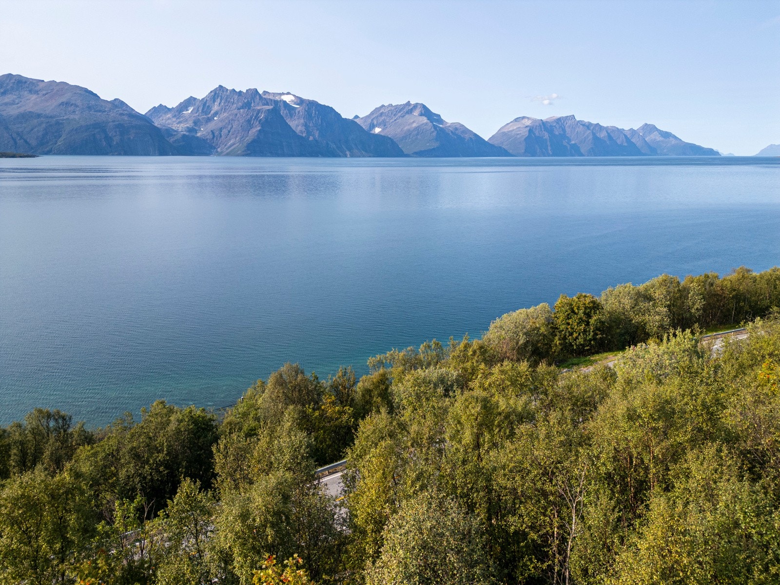 Eiendommens utsikt mot fjord og alper Galleribilde