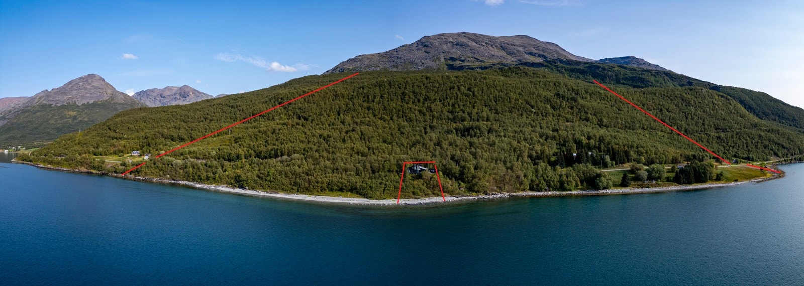 Omtrentlig eiendomsgrense markert Galleribilde