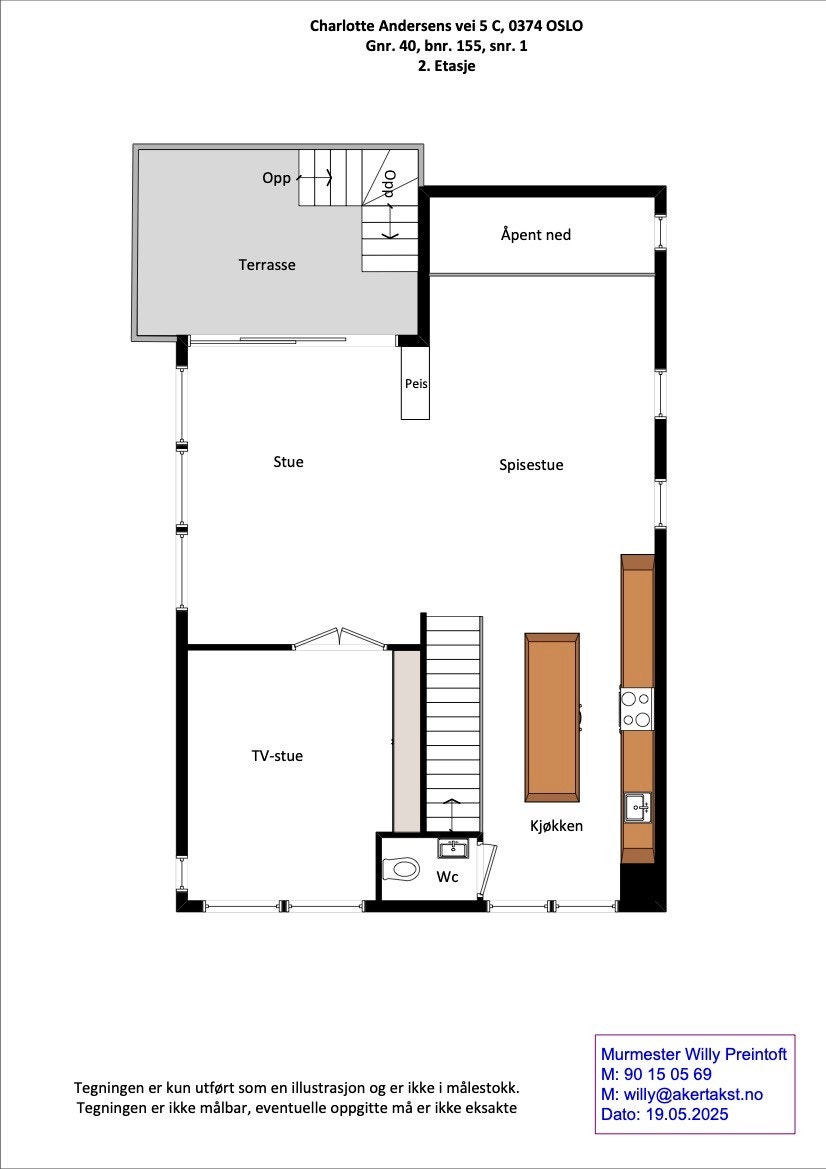 Plantegning 2. etasje Galleribilde