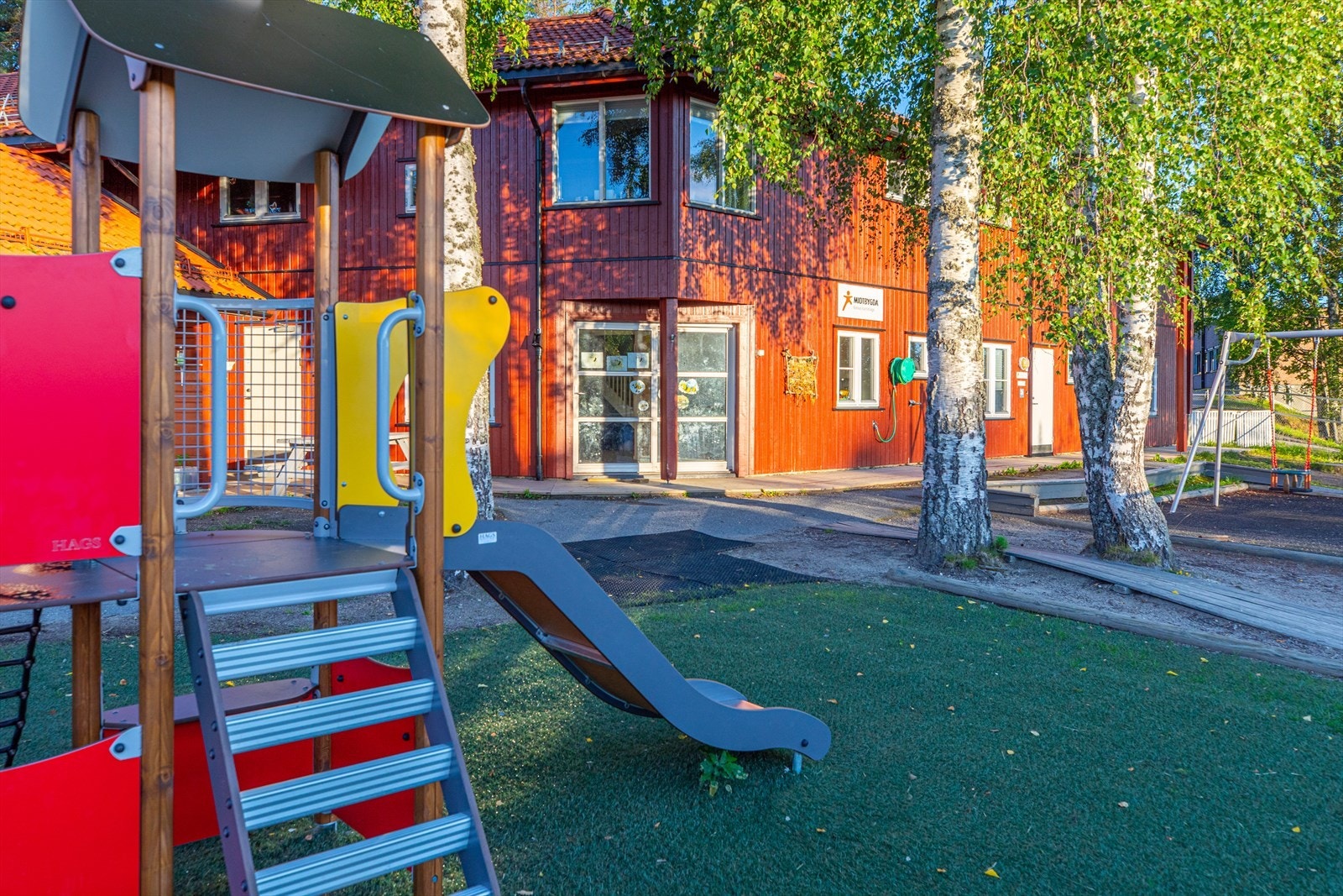 Det er kort vei til flere barnehager. Galleribilde