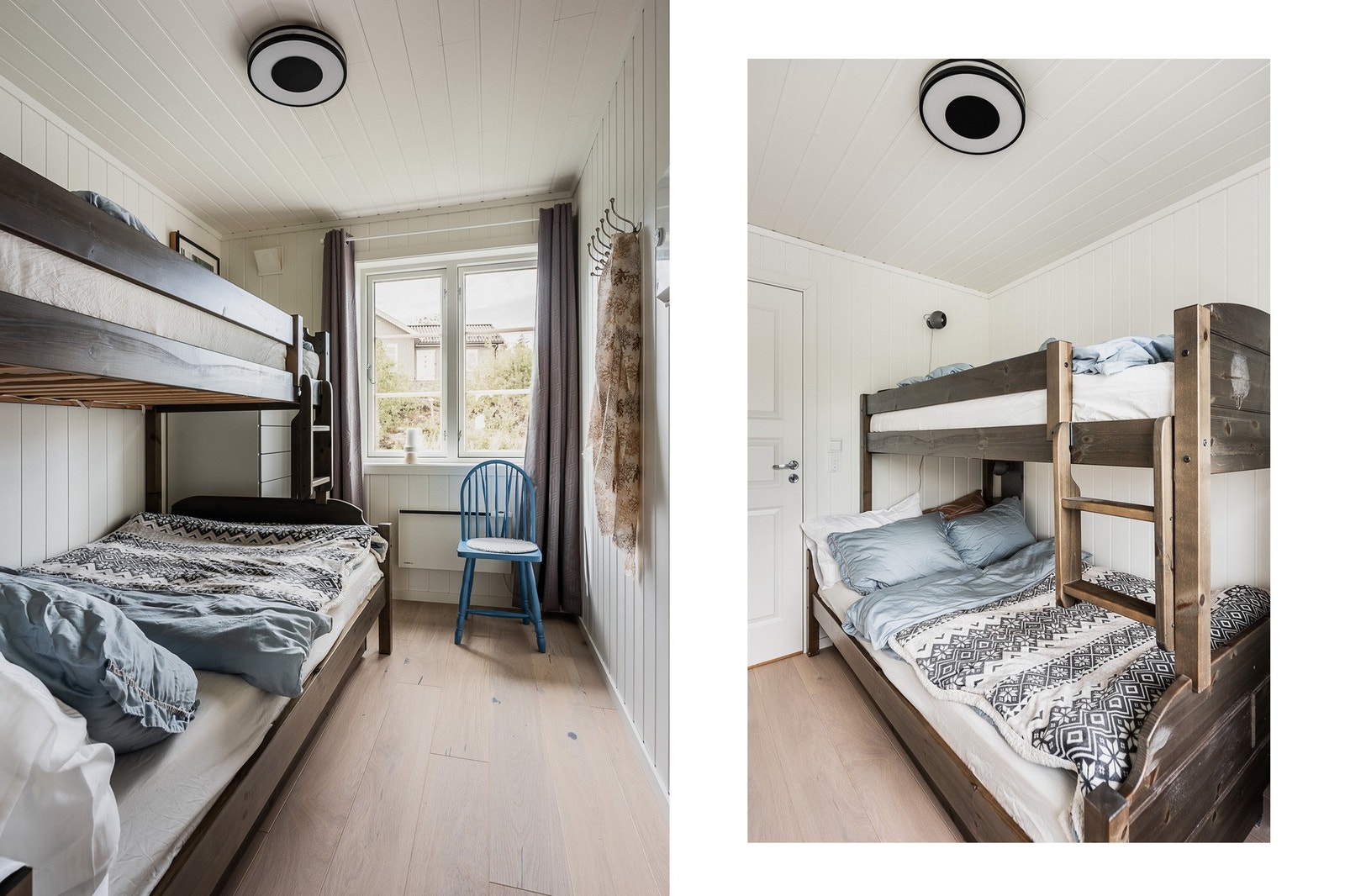 Med køyesenger på hyttens øvrige rom, er det enkelt å lage tre sengeplasser på hvert rom. Galleribilde