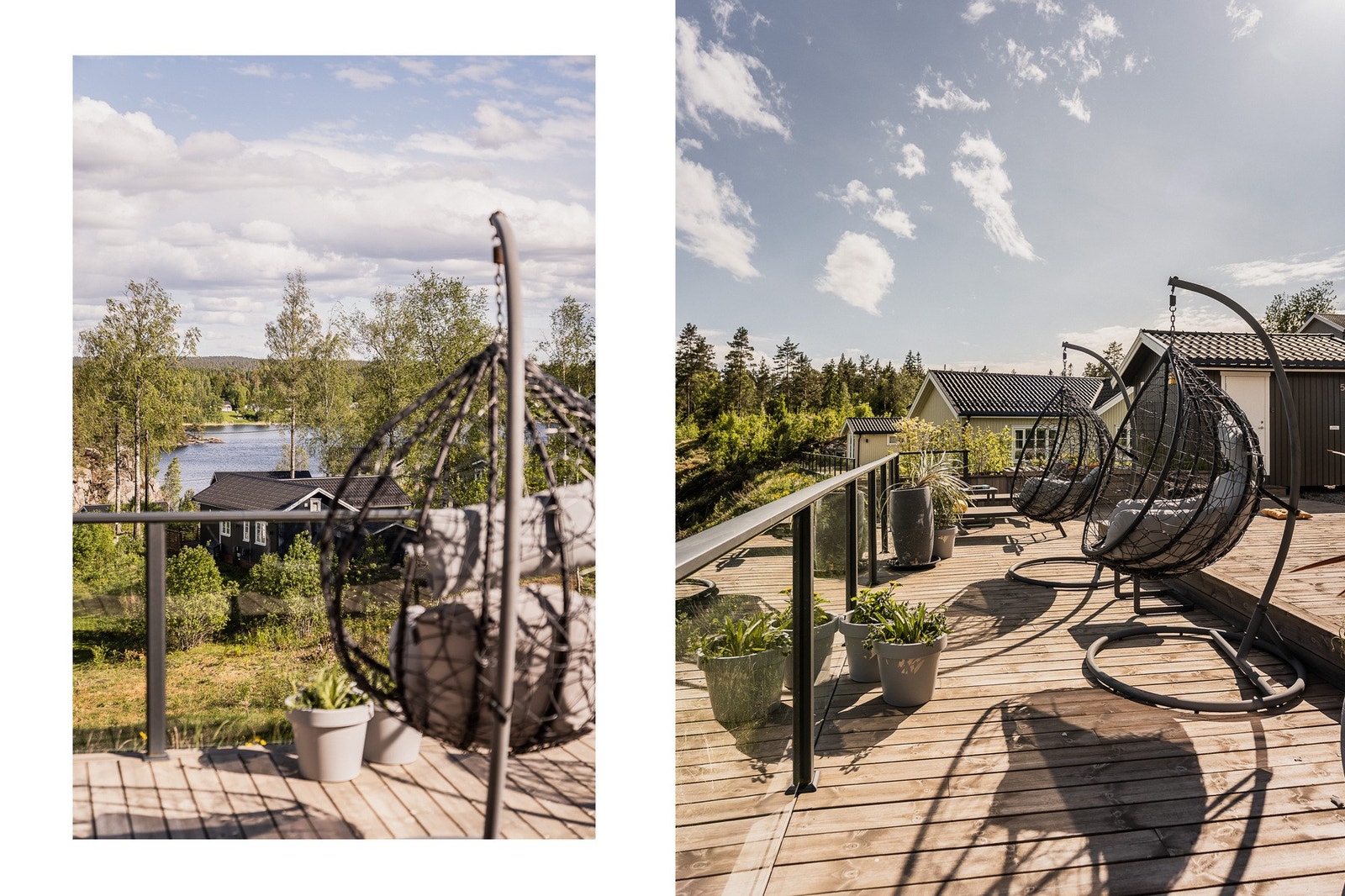 Uteplassen kan møbleres i flere soner og har sol fra morgen til kveld. Galleribilde