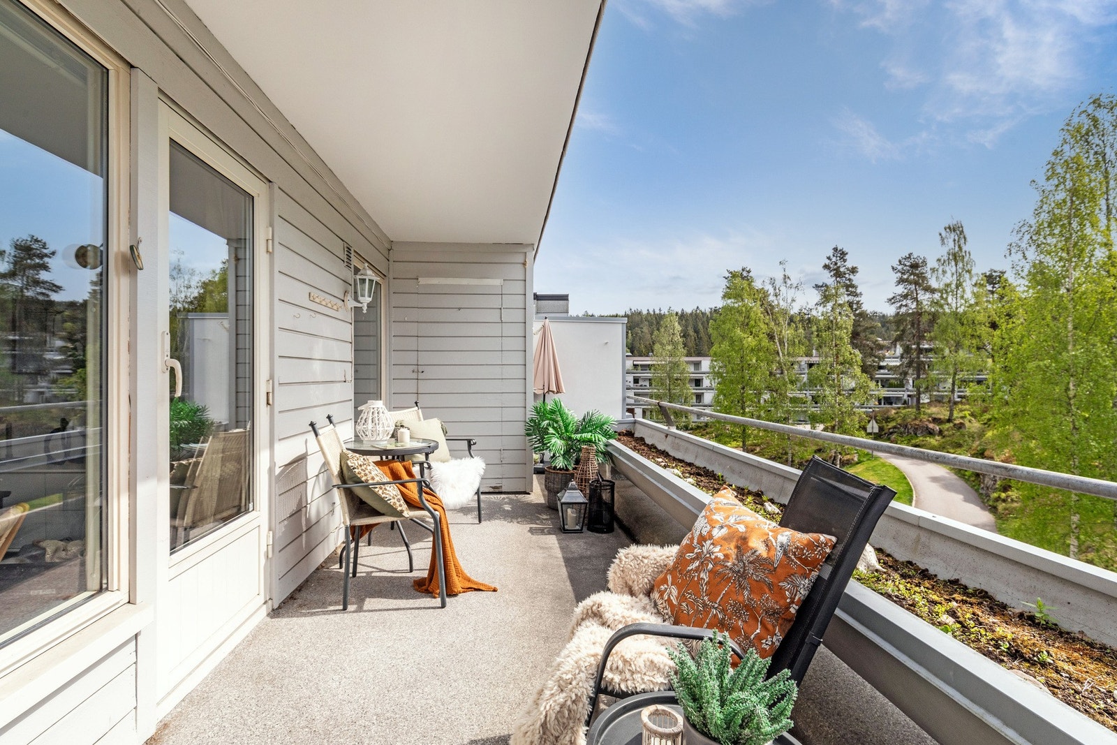 På balkongen er det og en praktisk, utvendig bod på 1,8 kvm. Fantastisk for ekstra lagringsplass Galleribilde