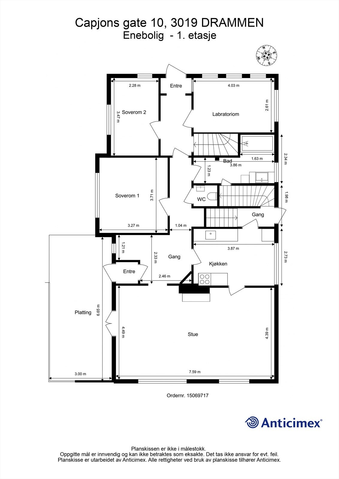 Plantegning - 1. etasje Galleribilde
