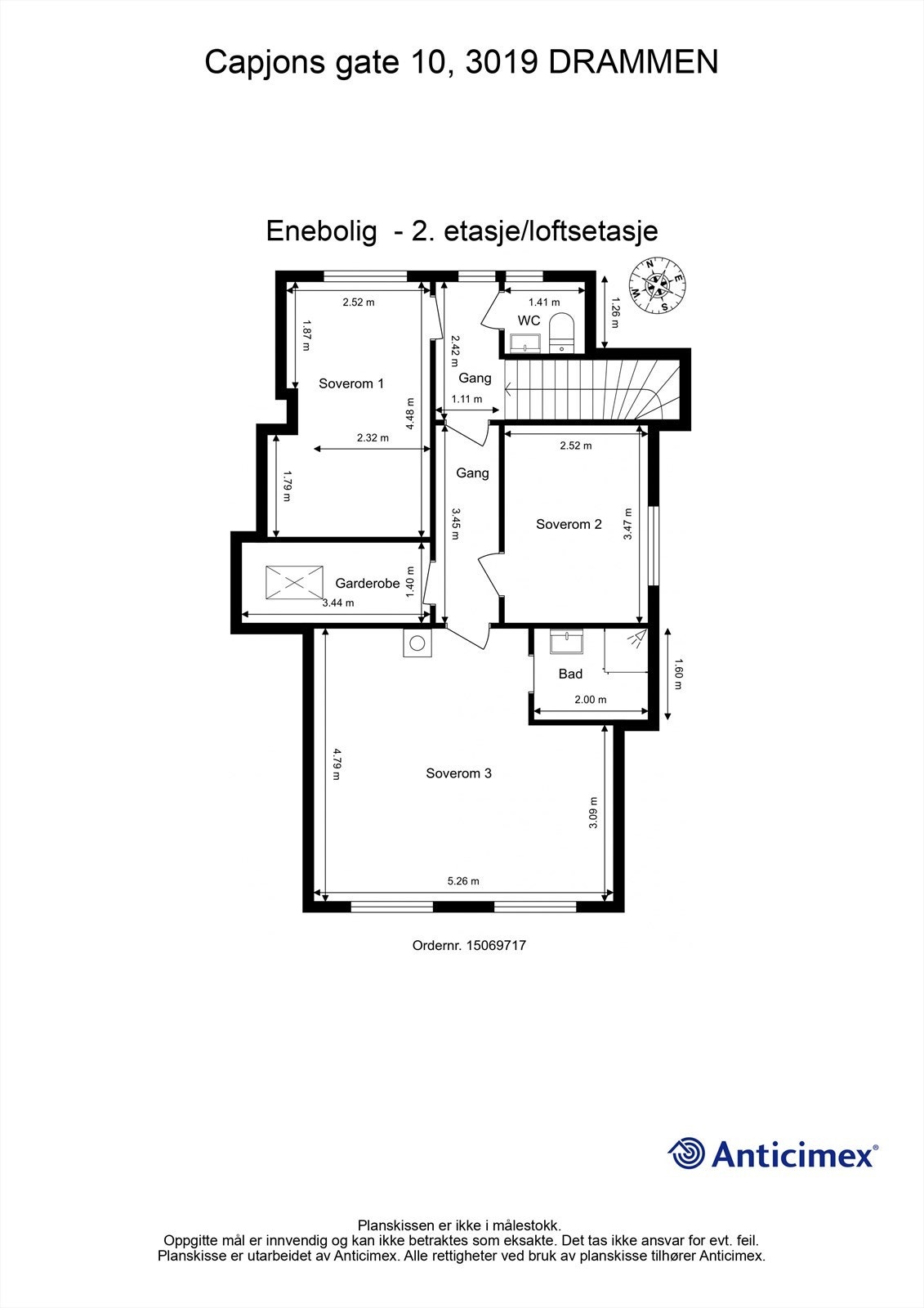 Plantegning- 2. etasje/loftsetasje Galleribilde