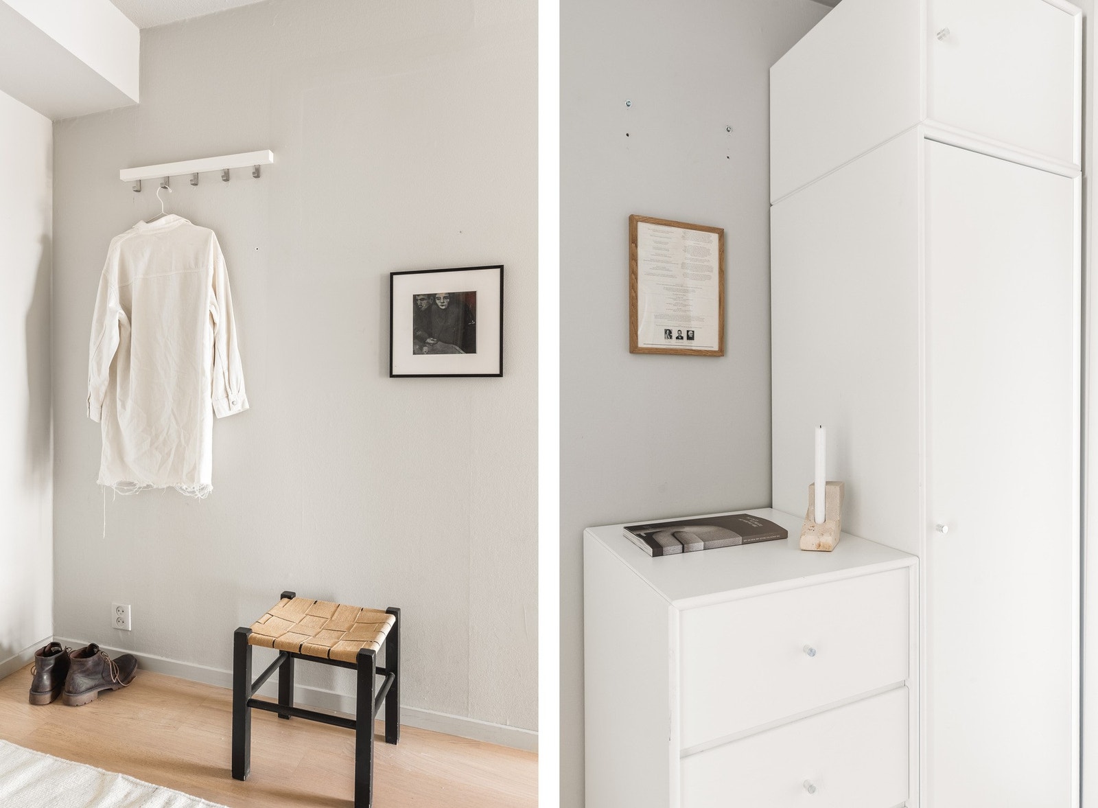 Her er det god plass til å henge fra seg yttertøy og legge fra seg skotøy i garderobeløsningene. Galleribilde