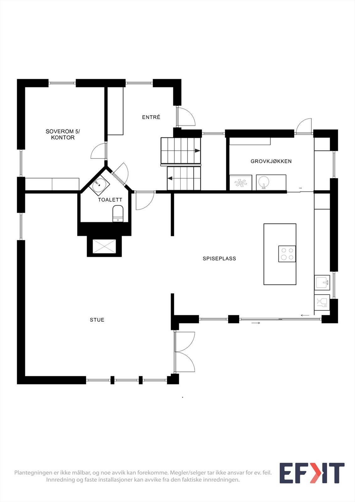 Plantegning 1.etg Galleribilde