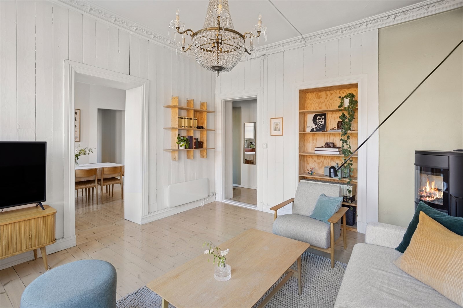 Peisen gir både varme og hygge på kalde dager. Galleribilde