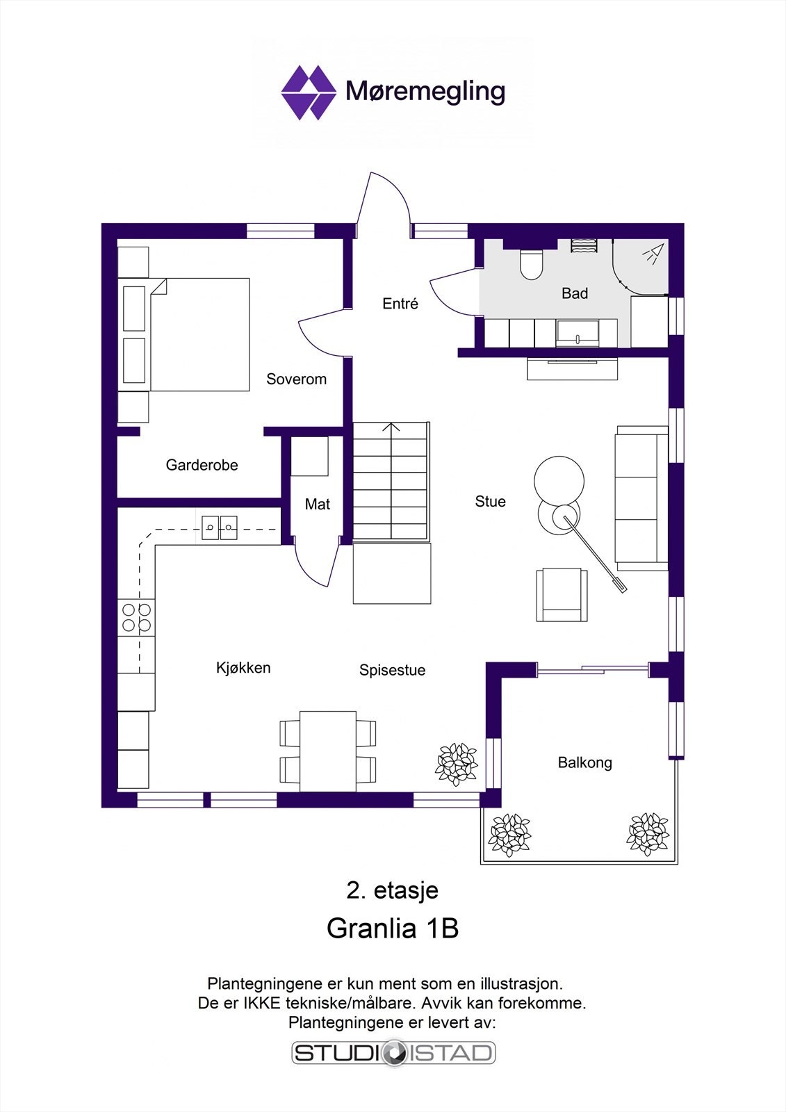 Plantegning 2. etasje Galleribilde