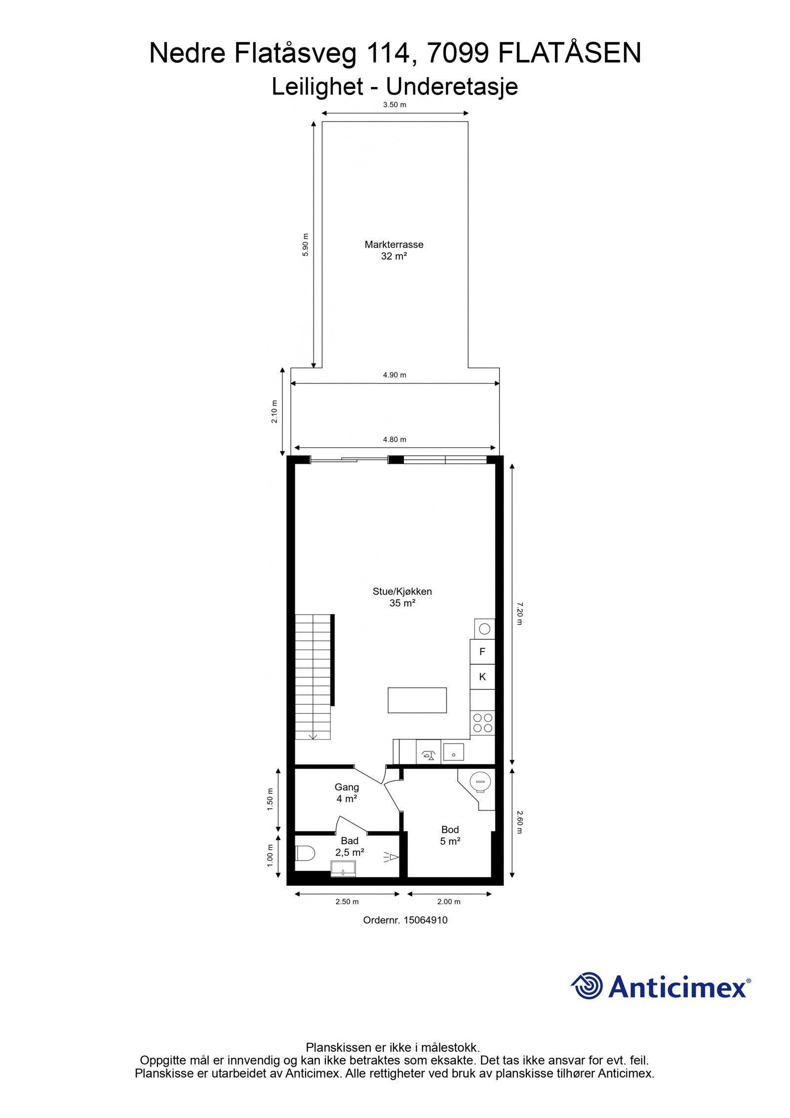 Gjør deg kjent med boligens planløsning før vi fortsetter presentasjonen. Plantegning underetasjen. Galleribilde