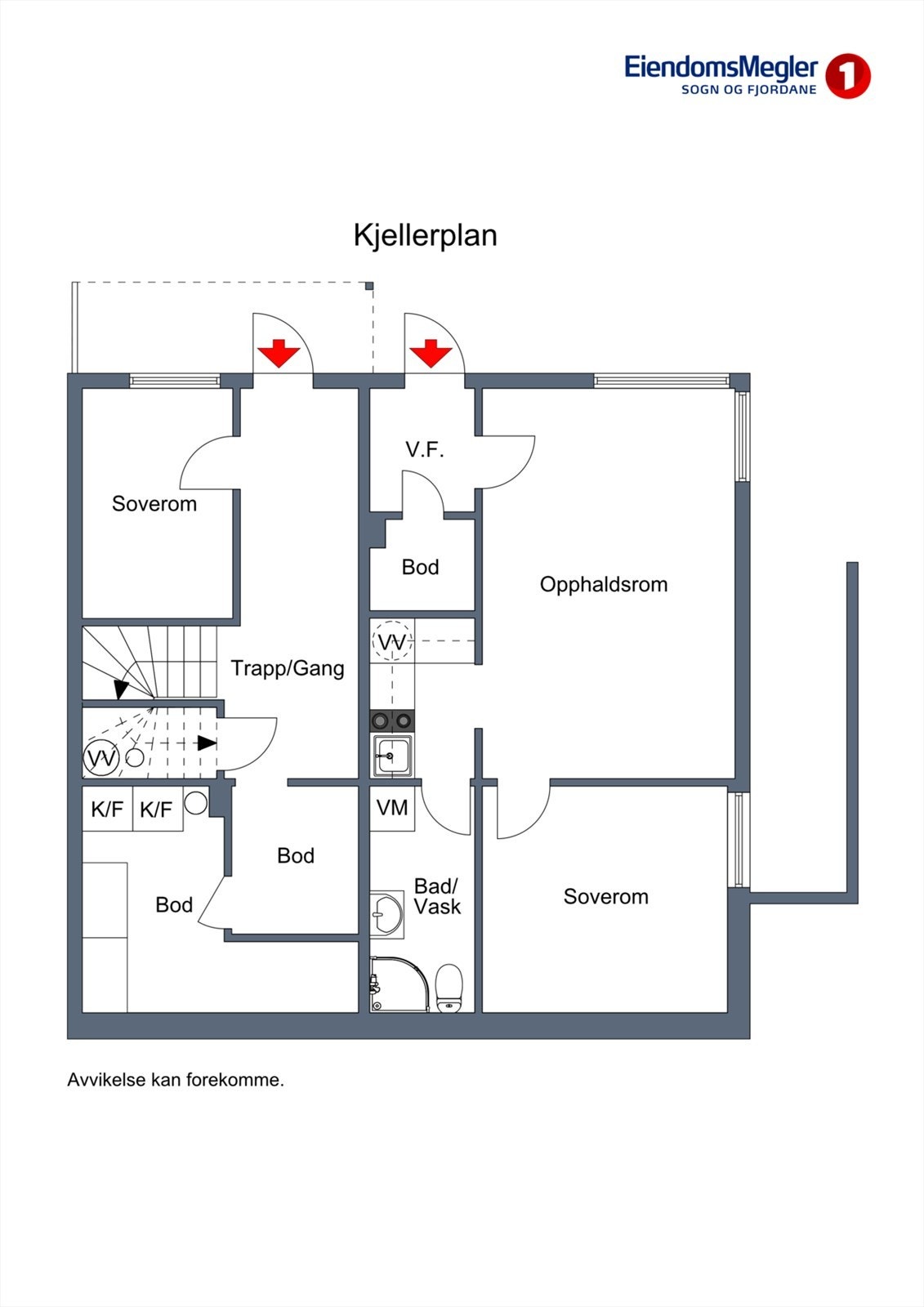 Planskisse underetasjen Galleribilde