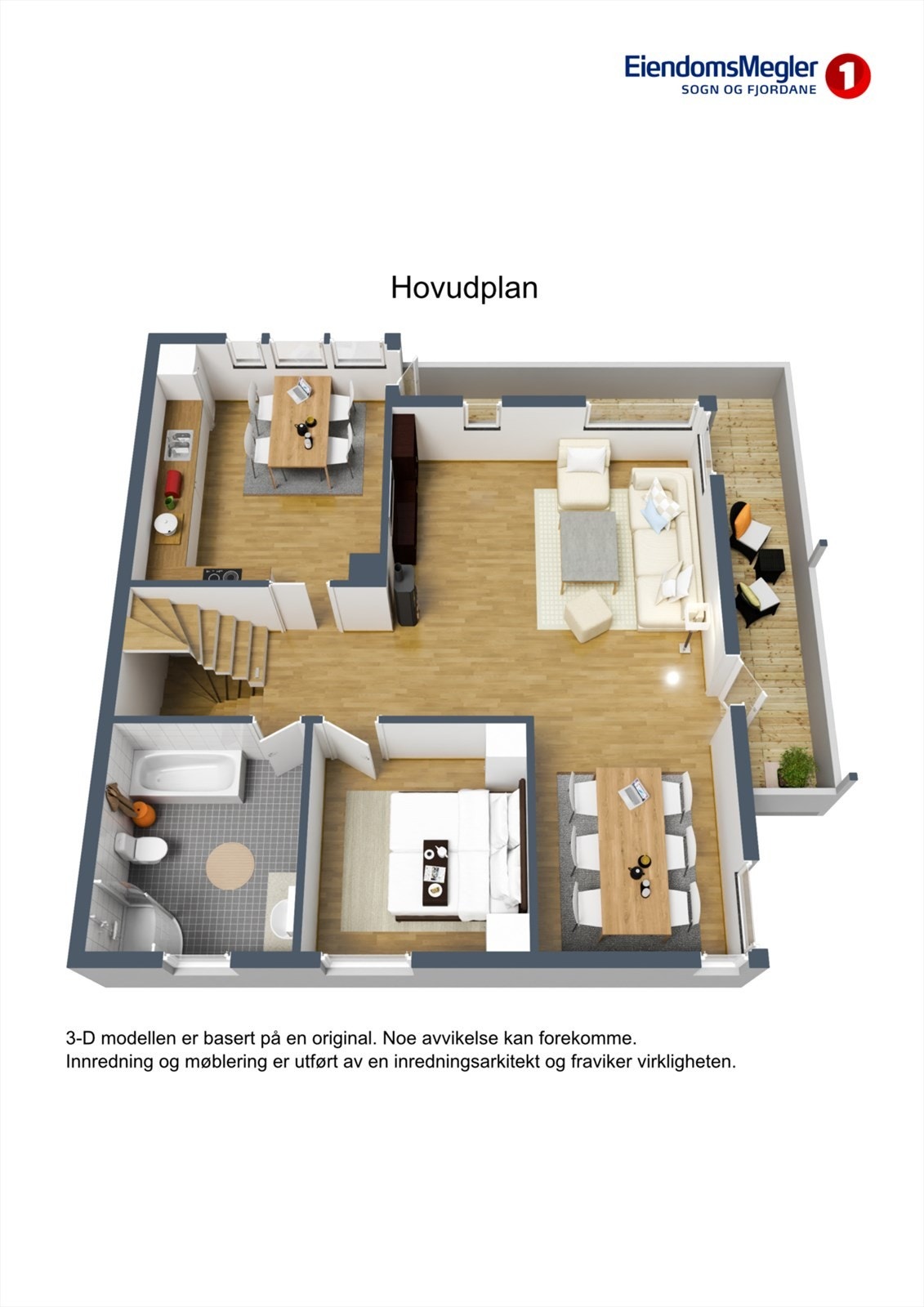 3D skisse hovudetasje Galleribilde