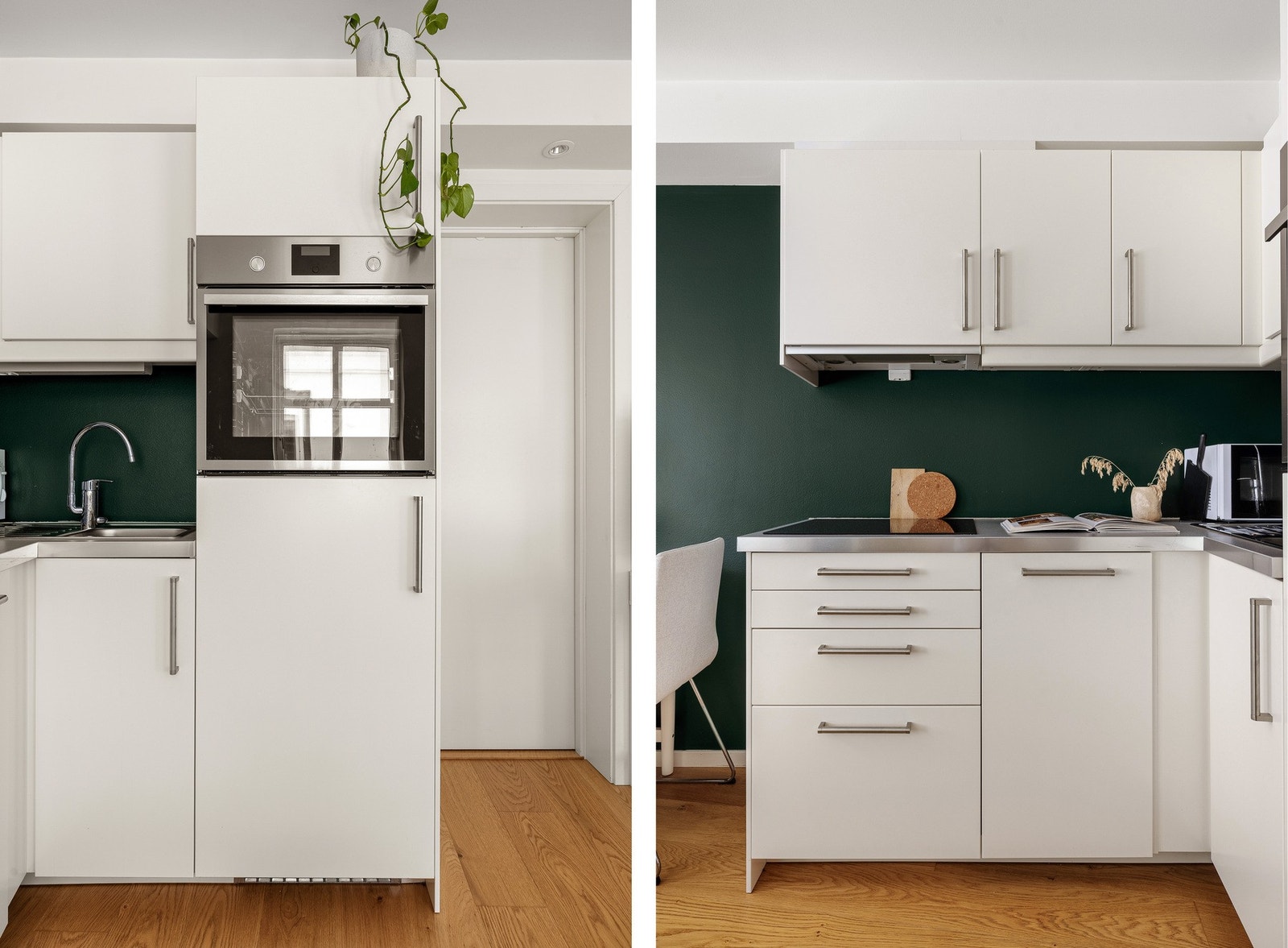 Av integrerte medfølger stekeovn, platetopp, ventilator, kjøleskap og oppvaskmaskin. Galleribilde