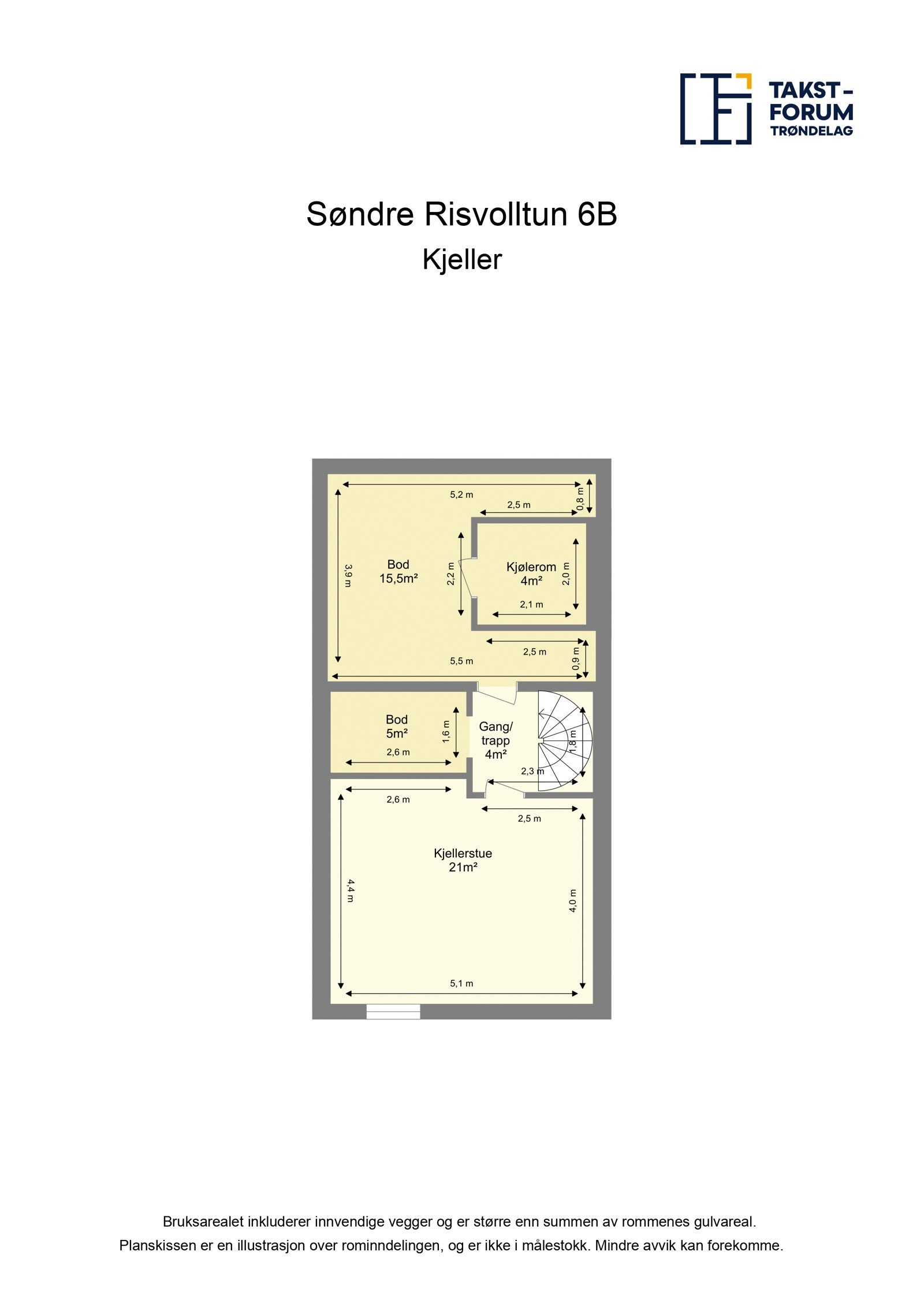Plantegning kjeller. Galleribilde