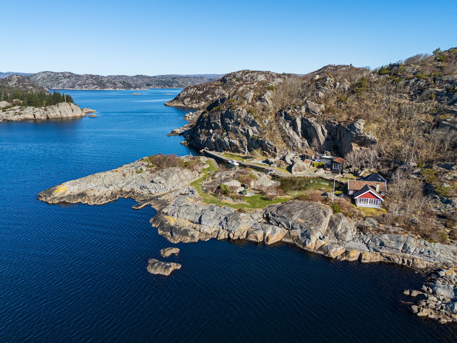 Dronebilde over området Galleribilde