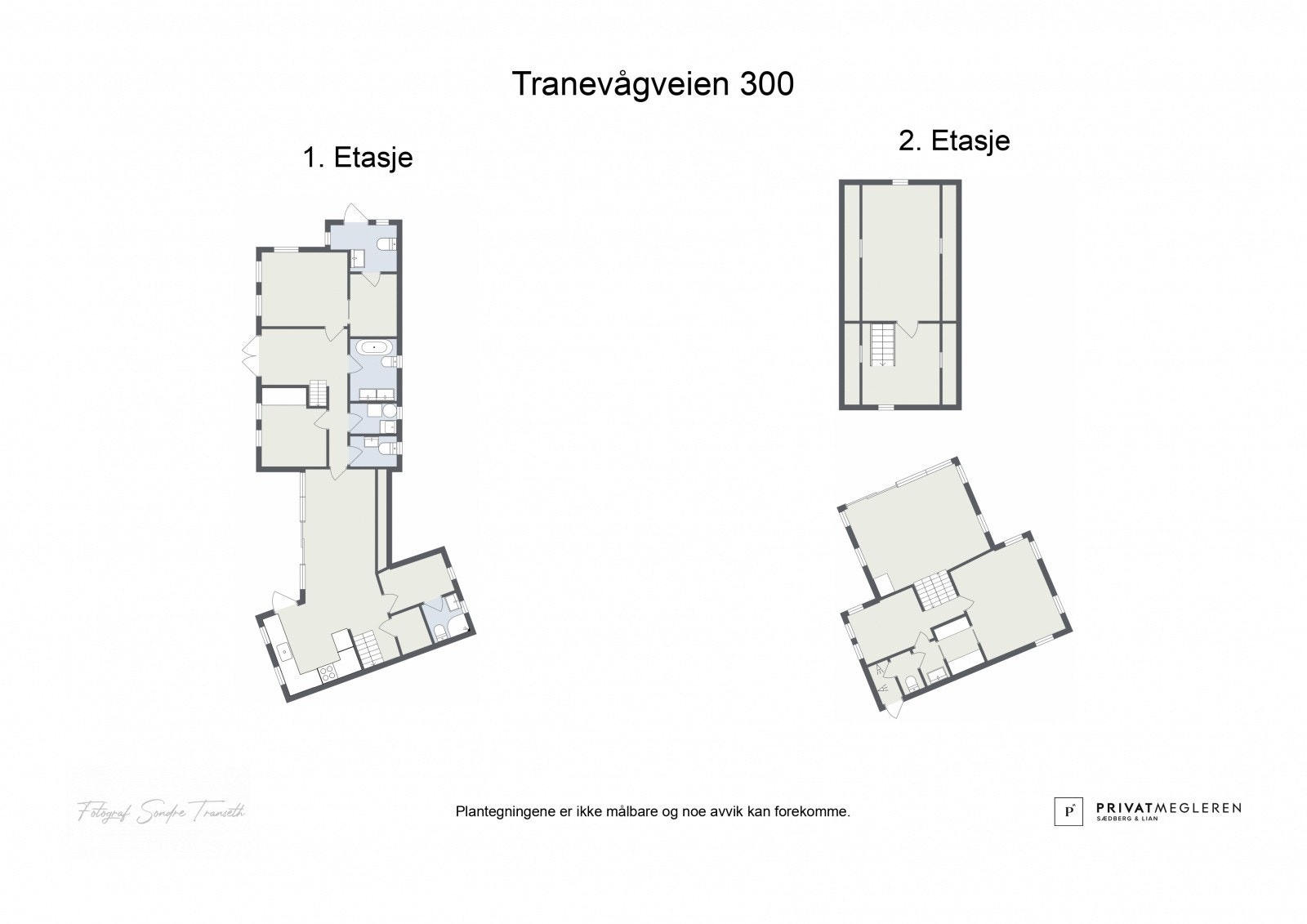 Plantegning begge etasjer for hytten - laget av fotograf Galleribilde
