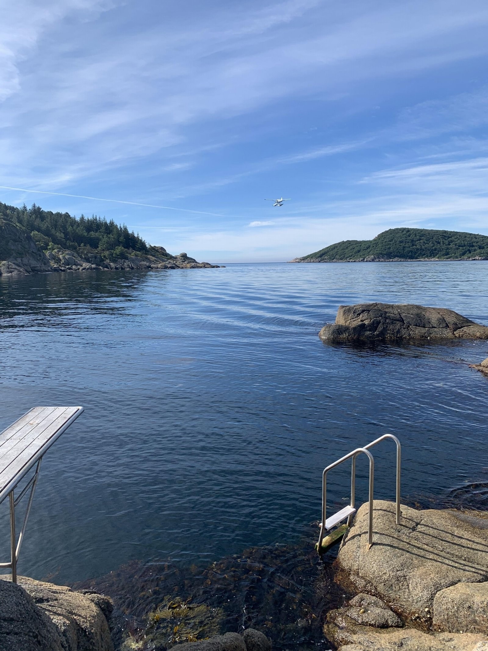 Selgers bilde av stupebrett og badetrapp (disse monteres på/av) Galleribilde