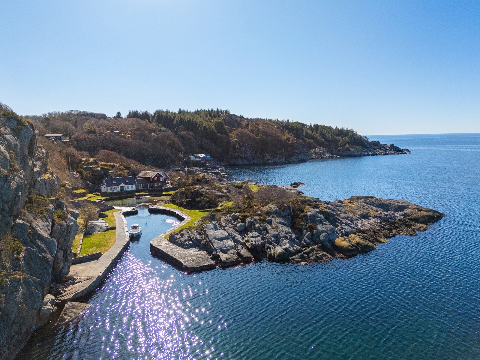 Dronebilde over området Galleribilde