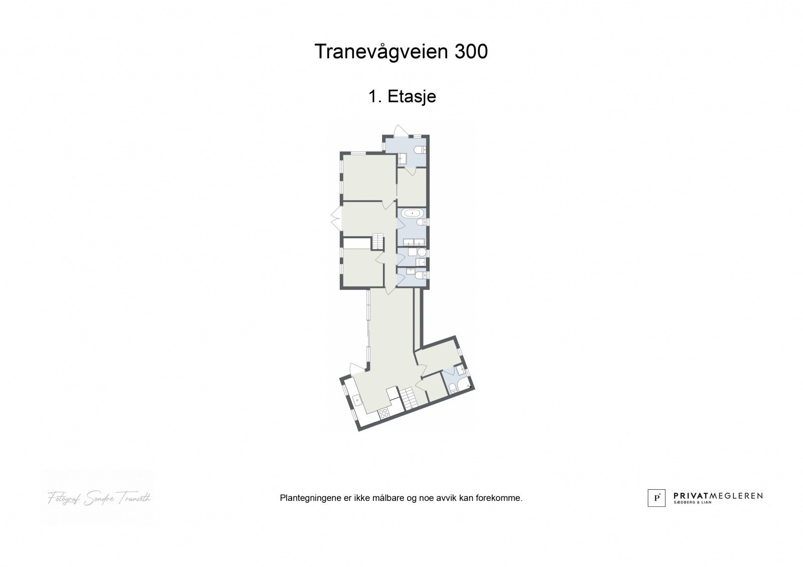 Plantegning 1.etg. laget av fotograf Galleribilde