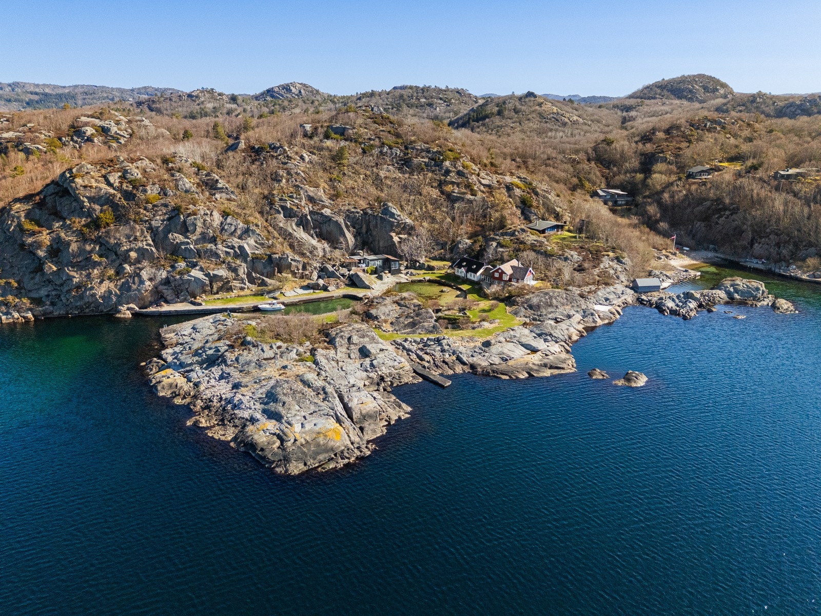 Dronebilde over området Galleribilde