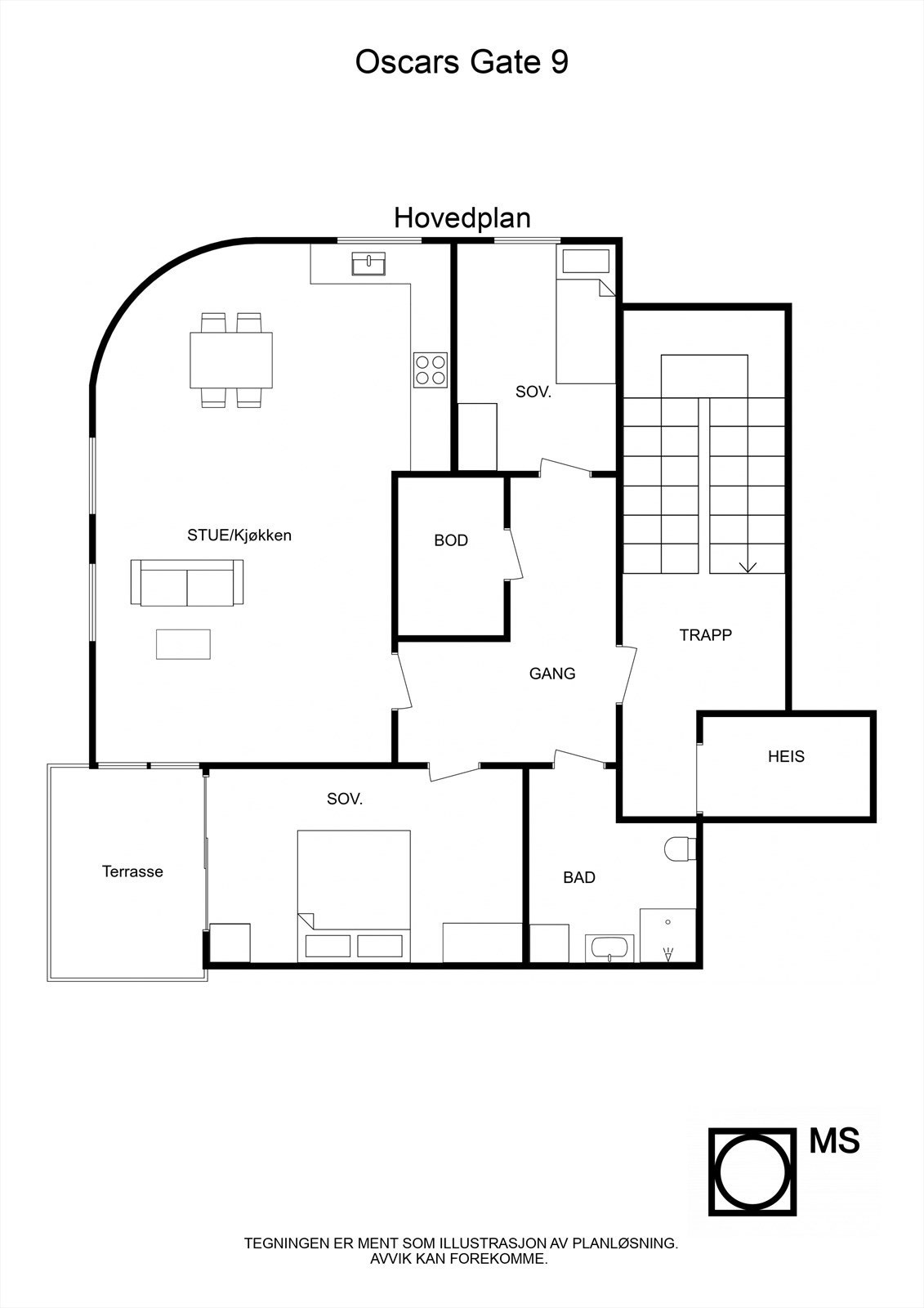 Plantegning Galleribilde
