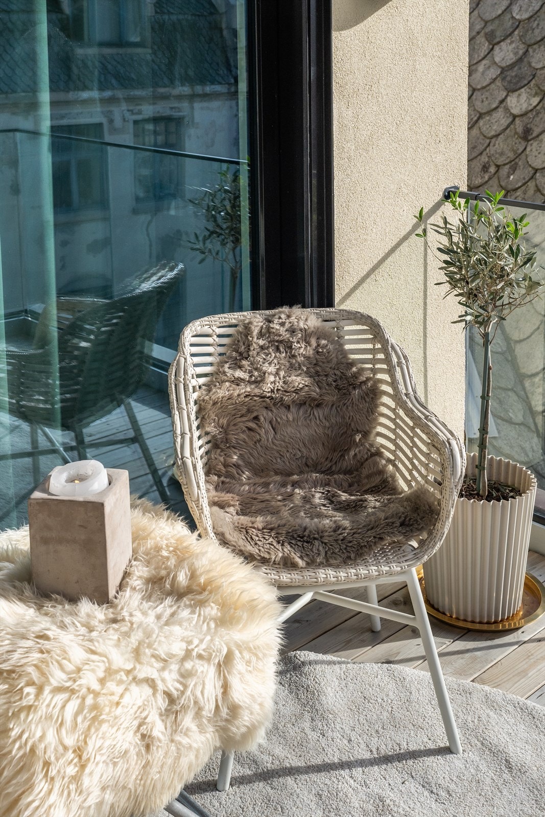 Herlig balkong med gode solforhold Galleribilde