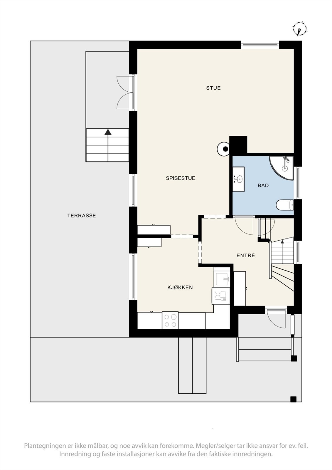 Plantegning 1. etasje Galleribilde