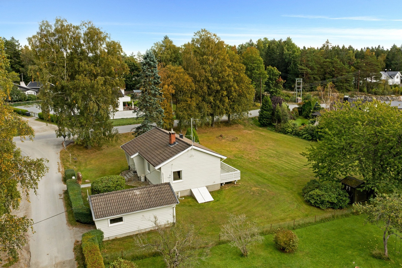 Offentlig vann og avløp ligger klart inne på tomten. Galleribilde