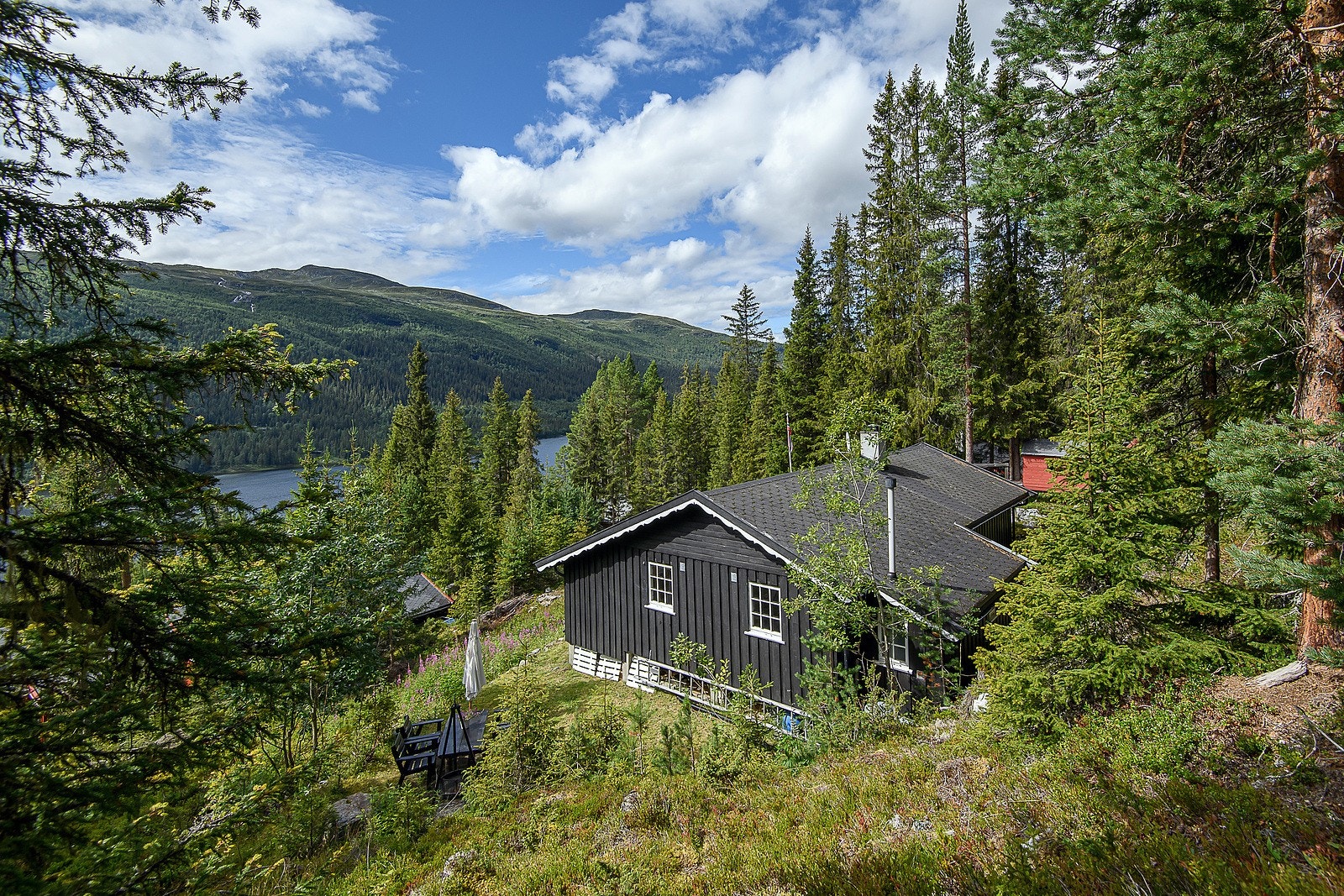 Fritidsboligen er oppført i 1994. Galleribilde