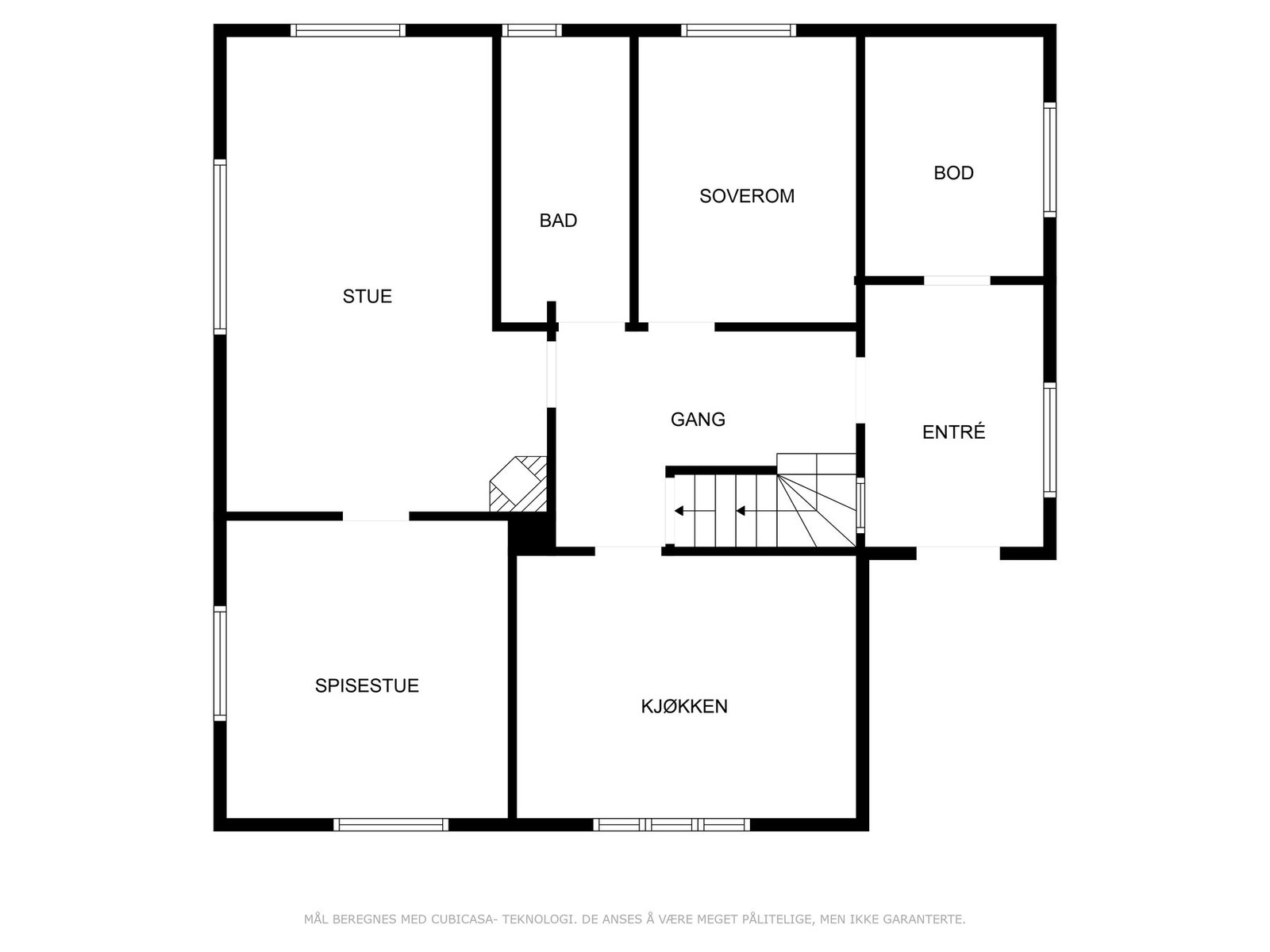 Plantegning 1. etasje Galleribilde