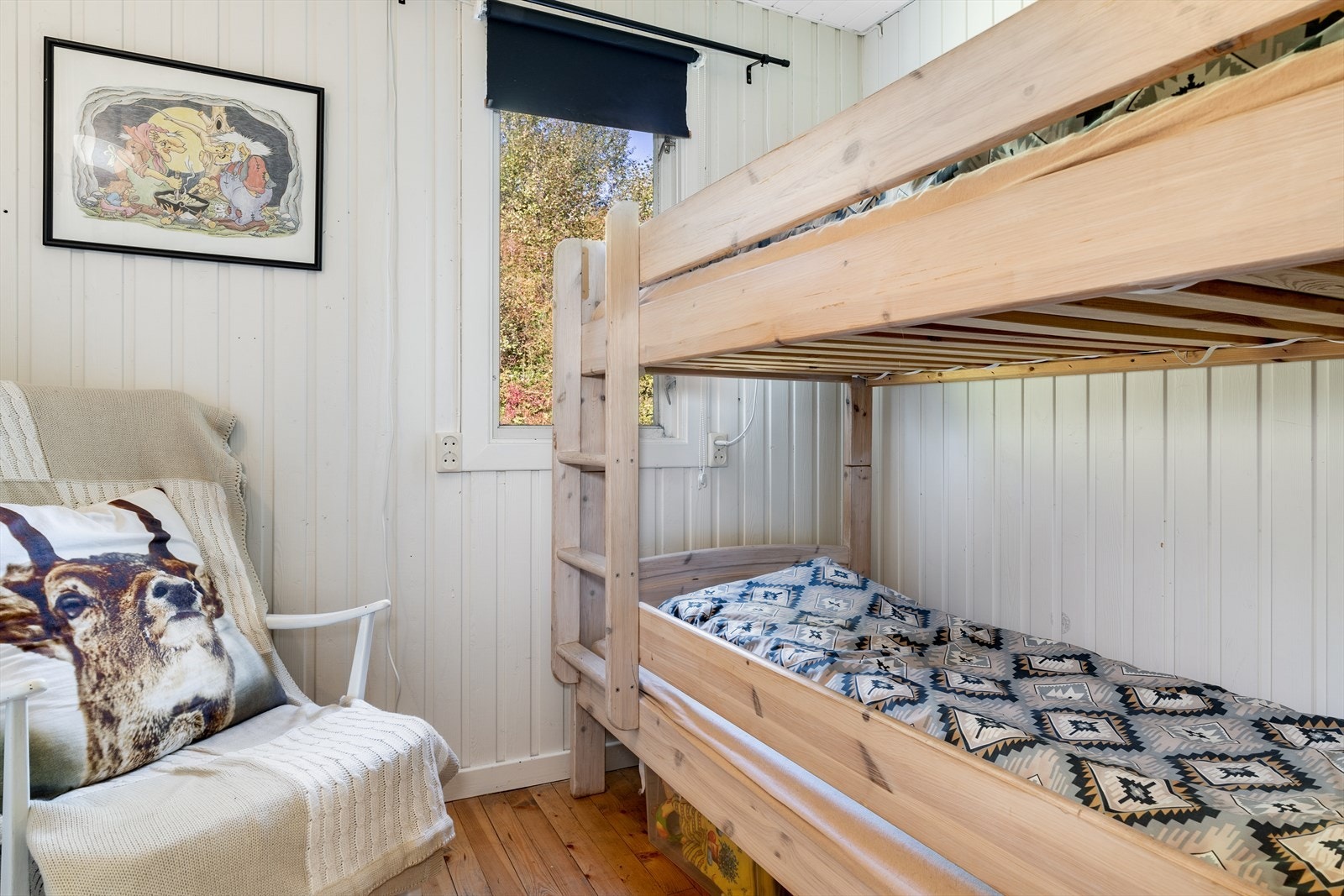 Det andre soverommet er møblert med køyeseng. Galleribilde