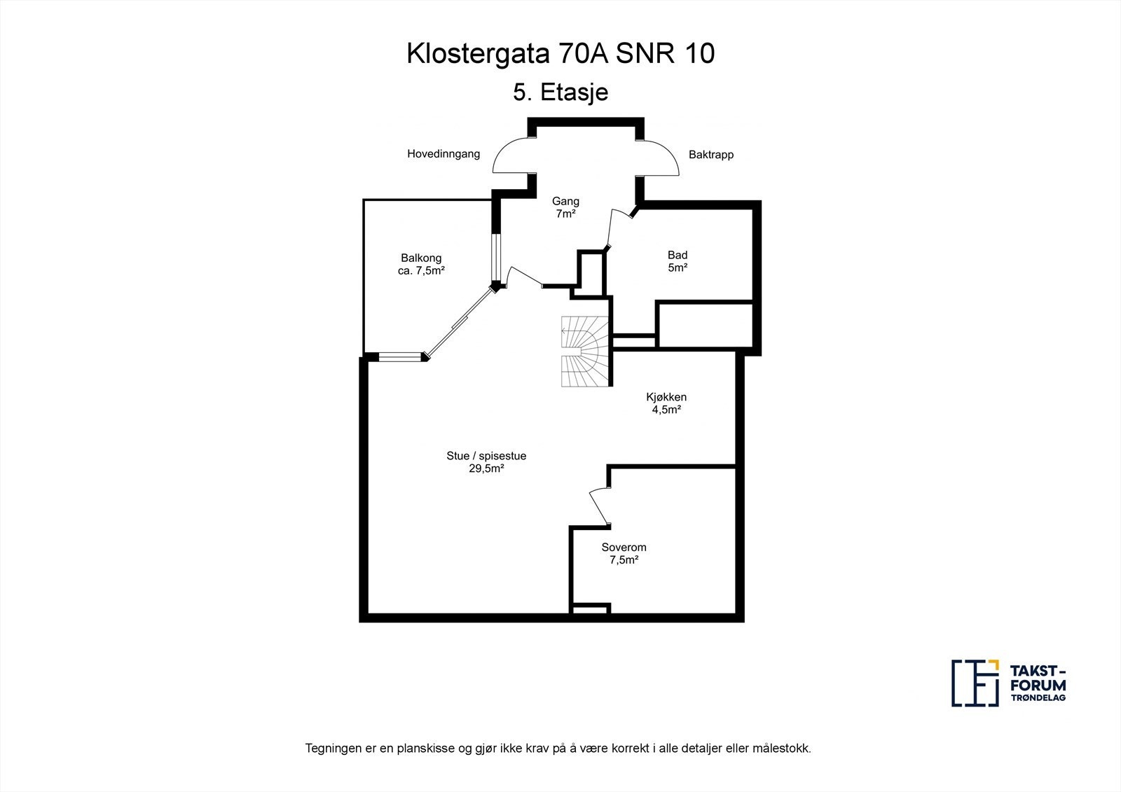 Planskisse 5.etasje. Galleribilde