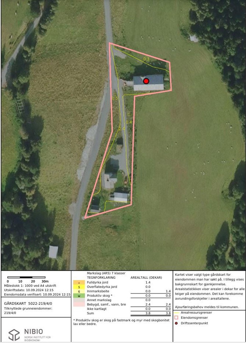 Gårdskart over eiendommen Galleribilde