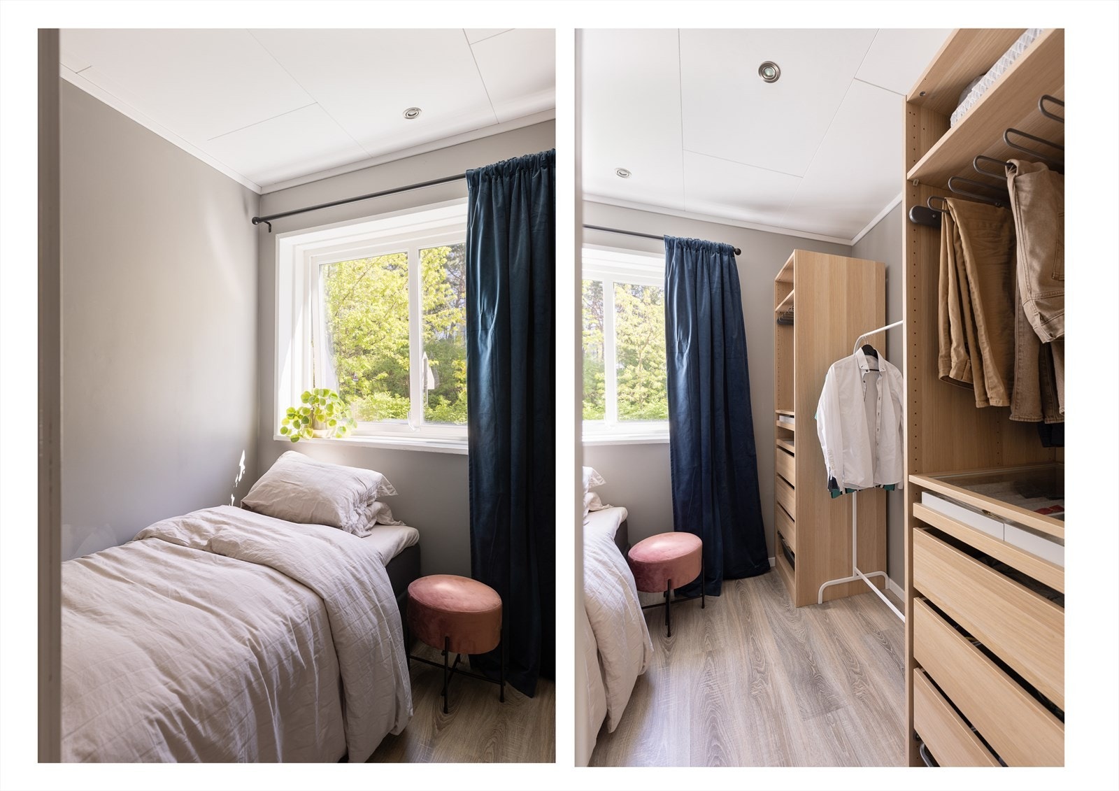 Romslig soverom med plass til seng og garderobeløsning! Galleribilde