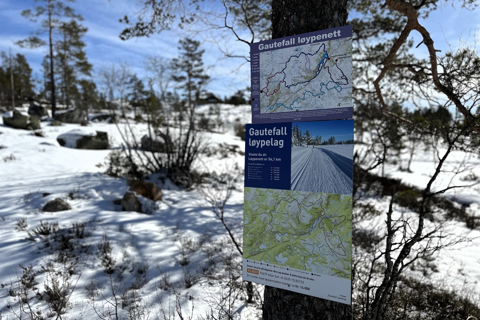 54 km løypenett, like ved tomten Galleribilde