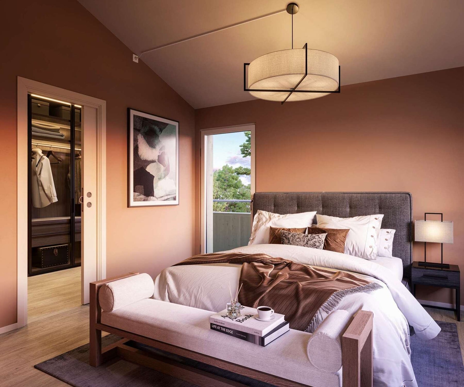 Illustrasjonsbilde. Bildet er en illustrasjon av soverom. Bildet kan avvike fra ferdig leveranse Galleribilde