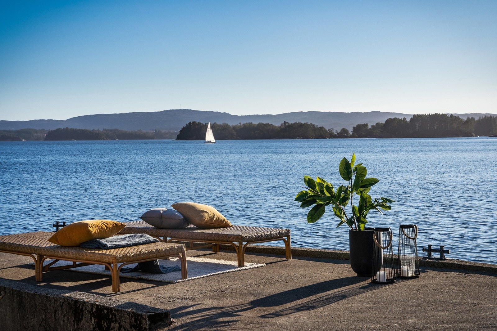 Flotte arealer nede ved sjøen gjør at man kan invitere venner og kjente Galleribilde