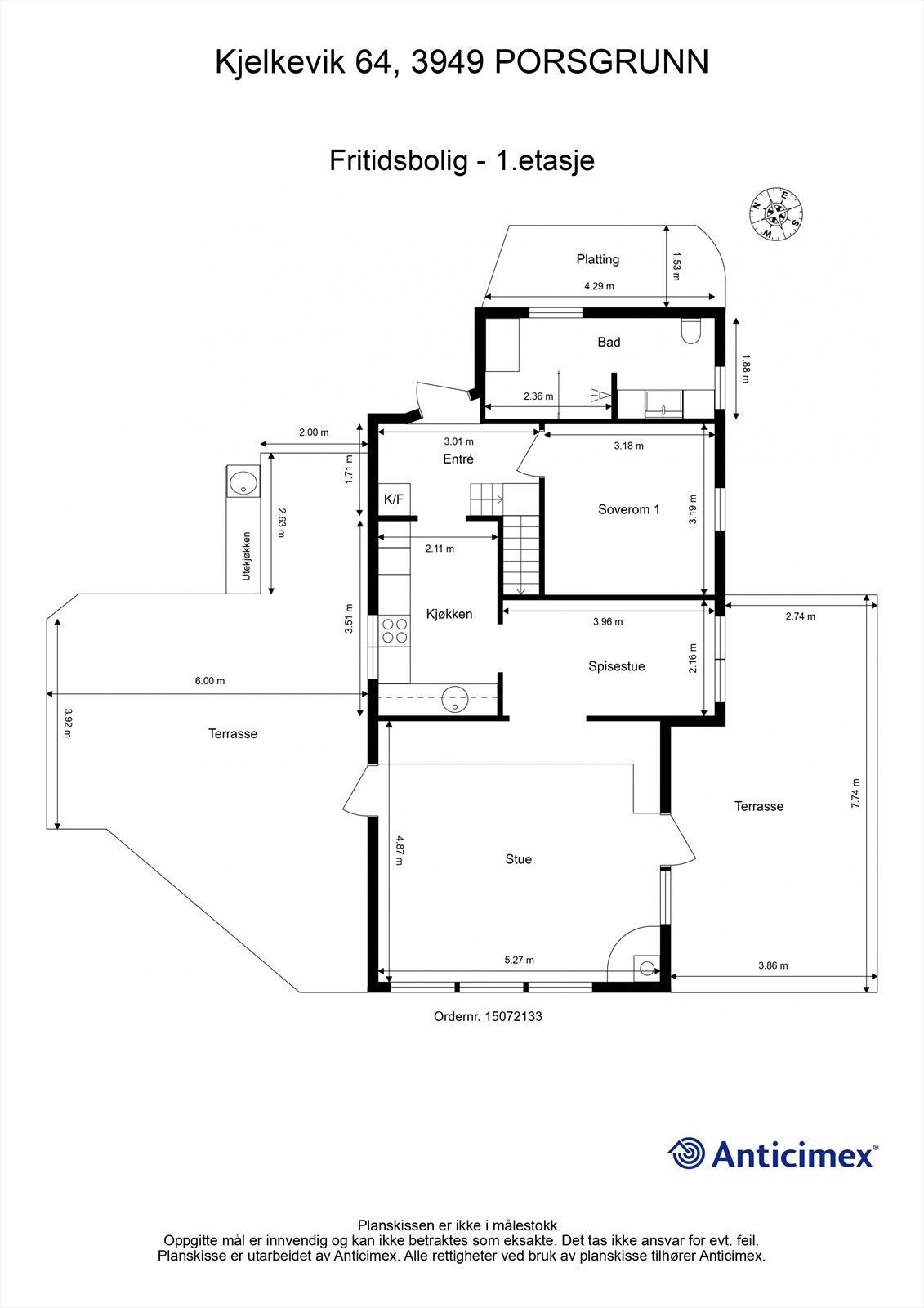 Plantegning -1. etasje Galleribilde
