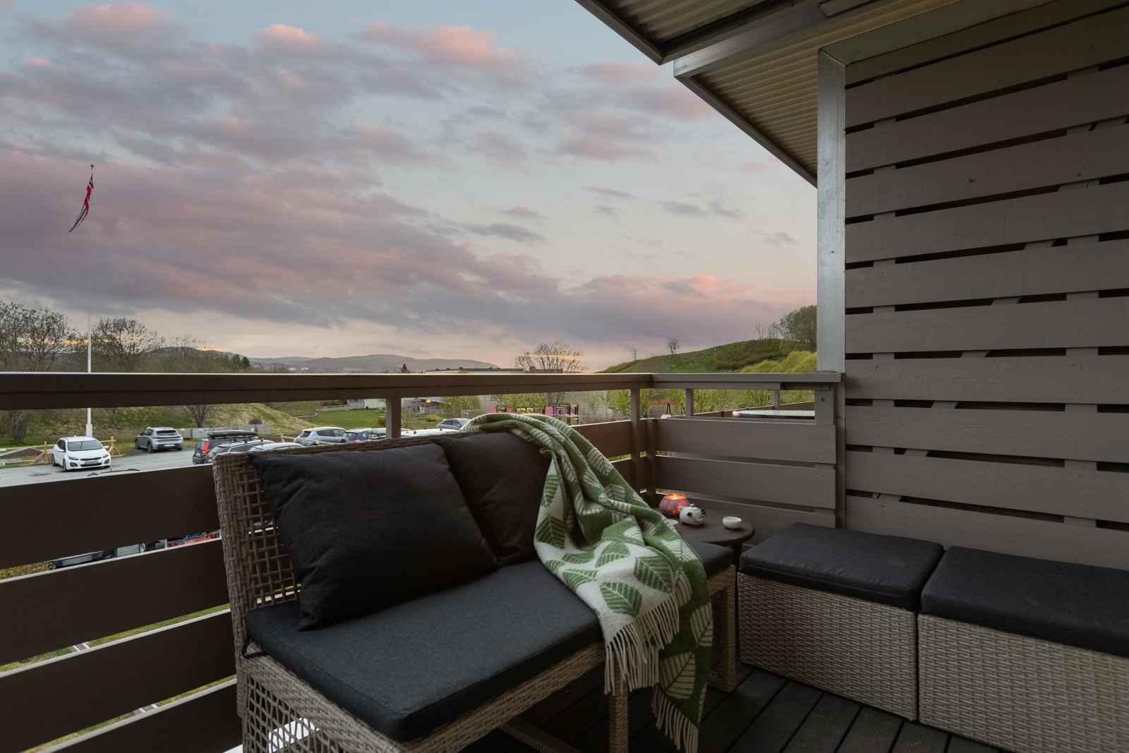 Her kan du nyte solnedgang over bymarka og Gråkallen. Galleribilde