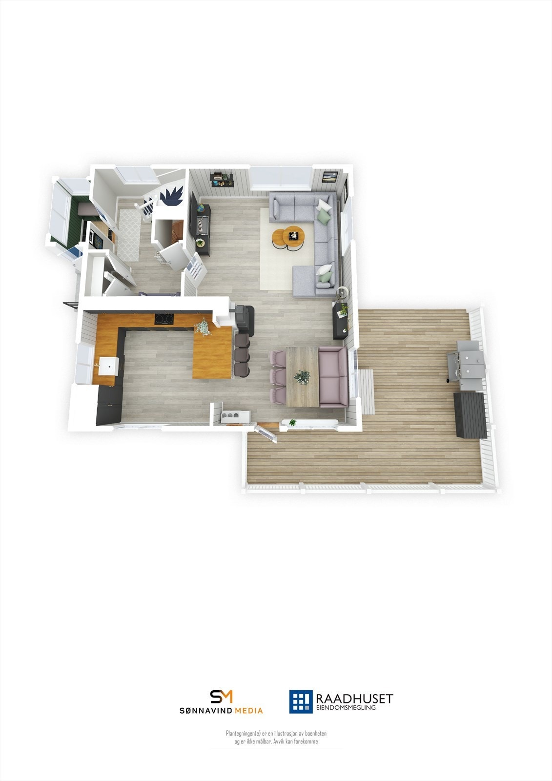 3D Plantegning | 1. Etasje Galleribilde