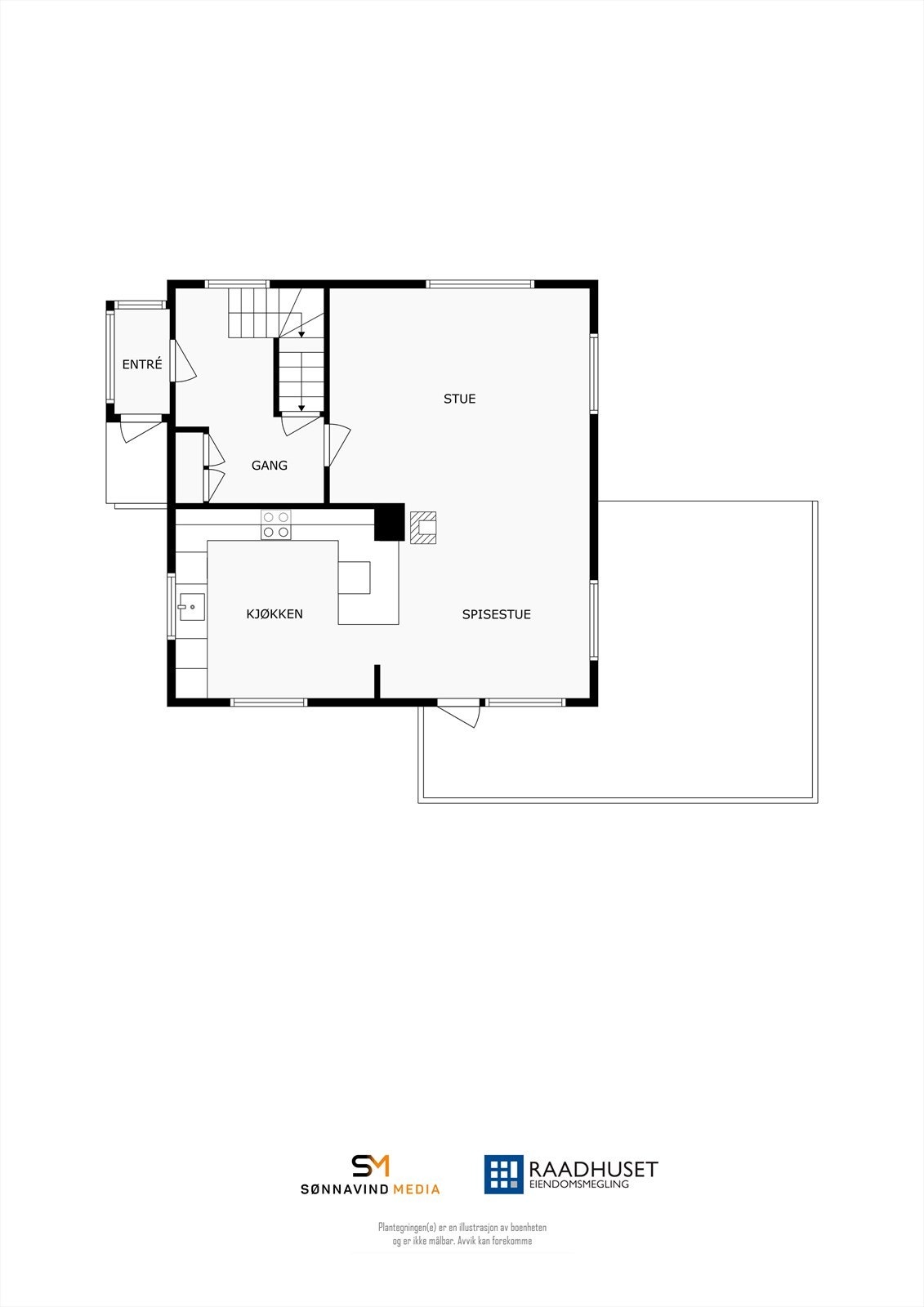2D Plantegning | 1. Etasje Galleribilde