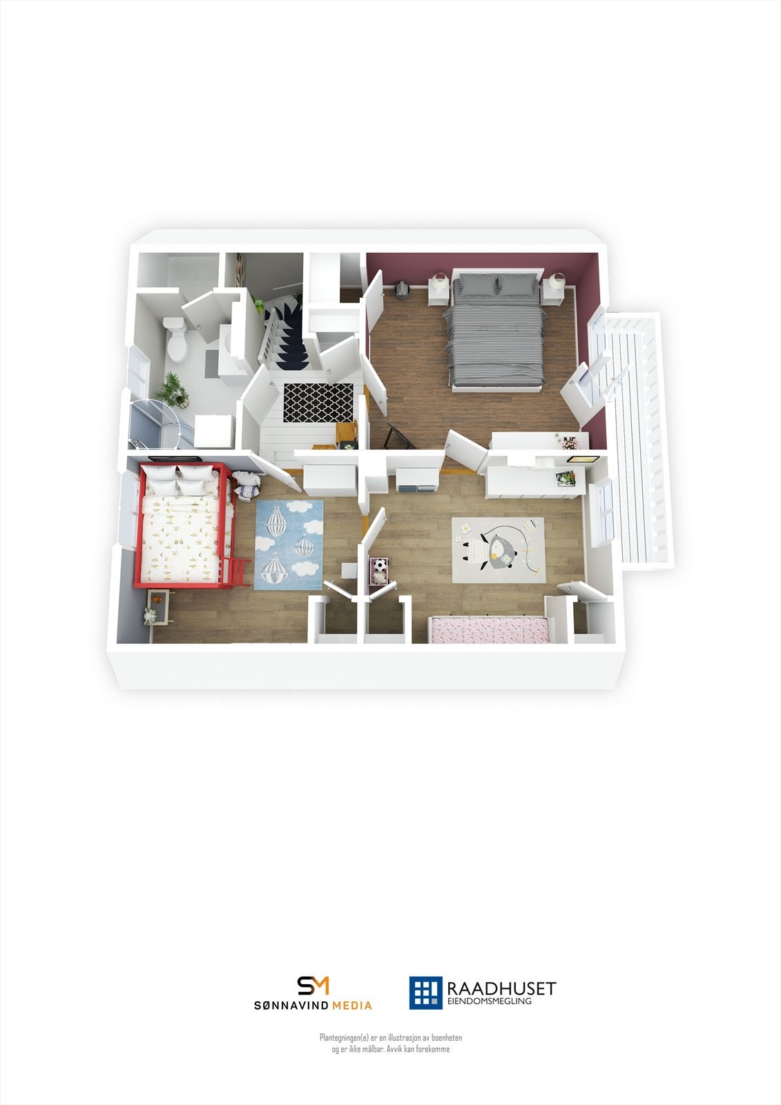3D Plantegning | 2. Etasje Galleribilde