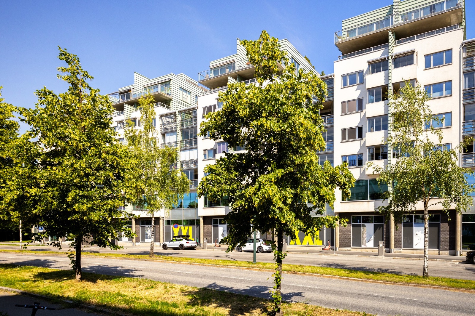 Boligblokkens fasade. Galleribilde