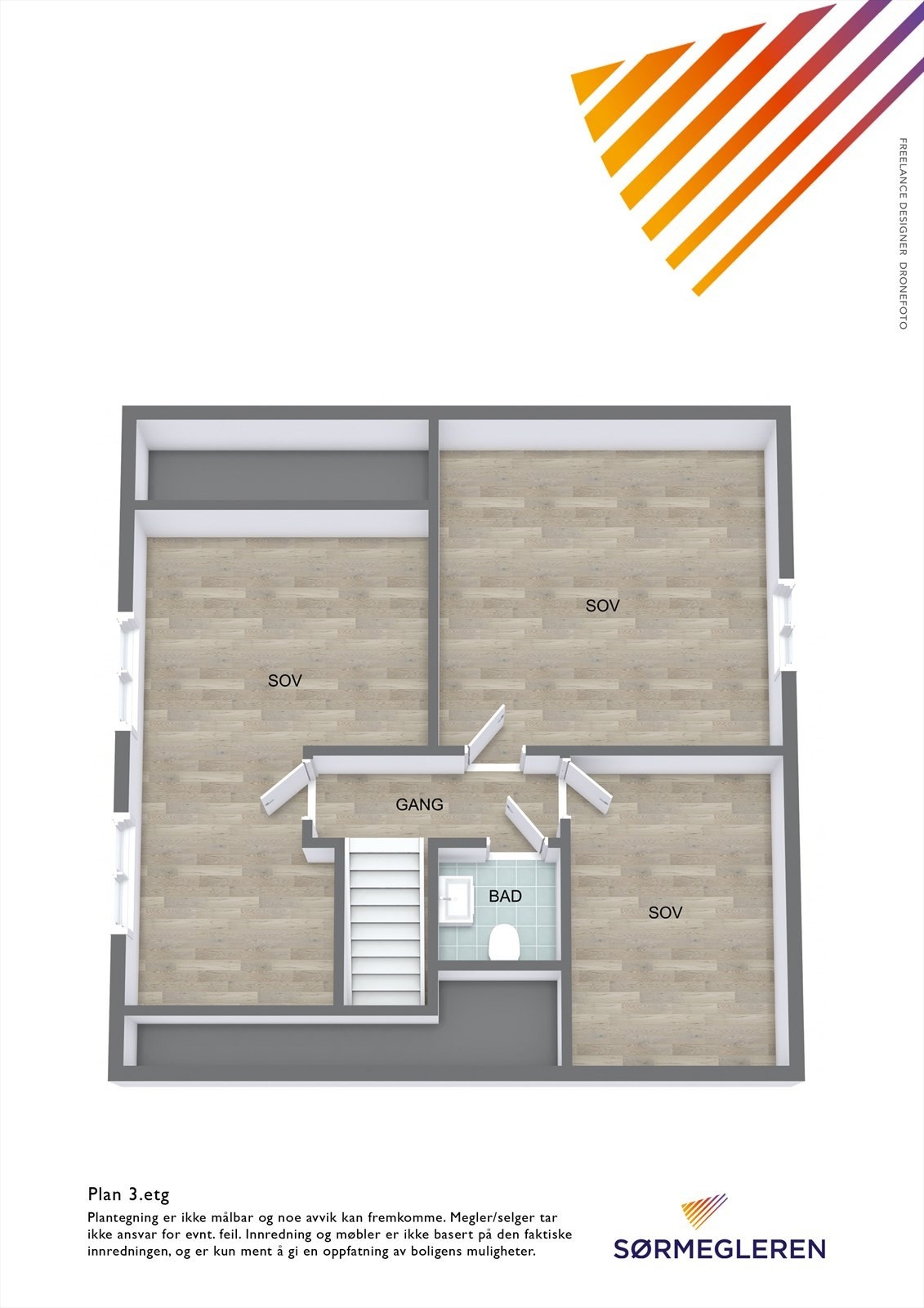 Bregneveien 20 - plantegning 2.etg. Galleribilde